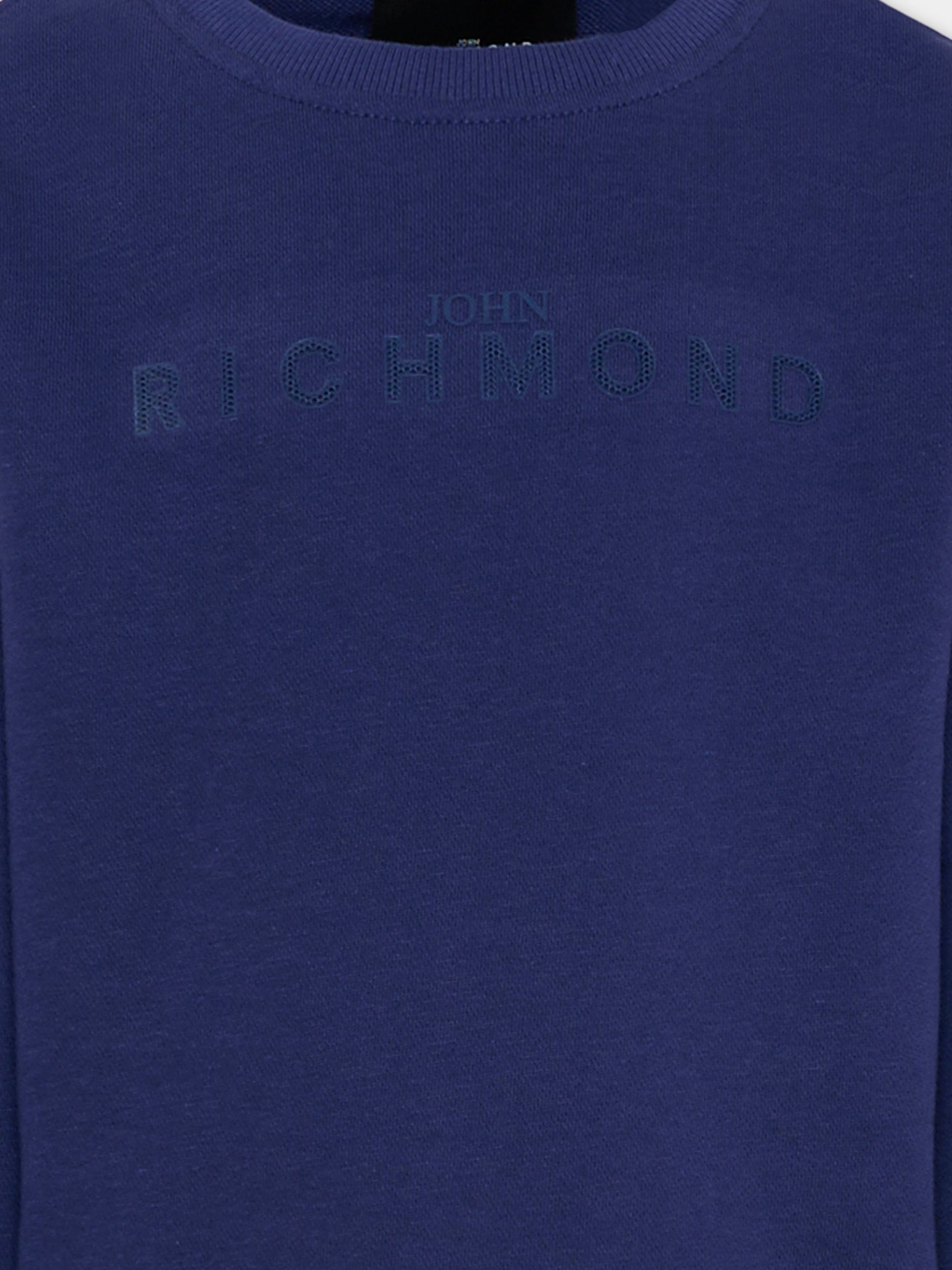 Felpa blu per bambini con logo,Richmond,RBP26013FE BLUE BEACON