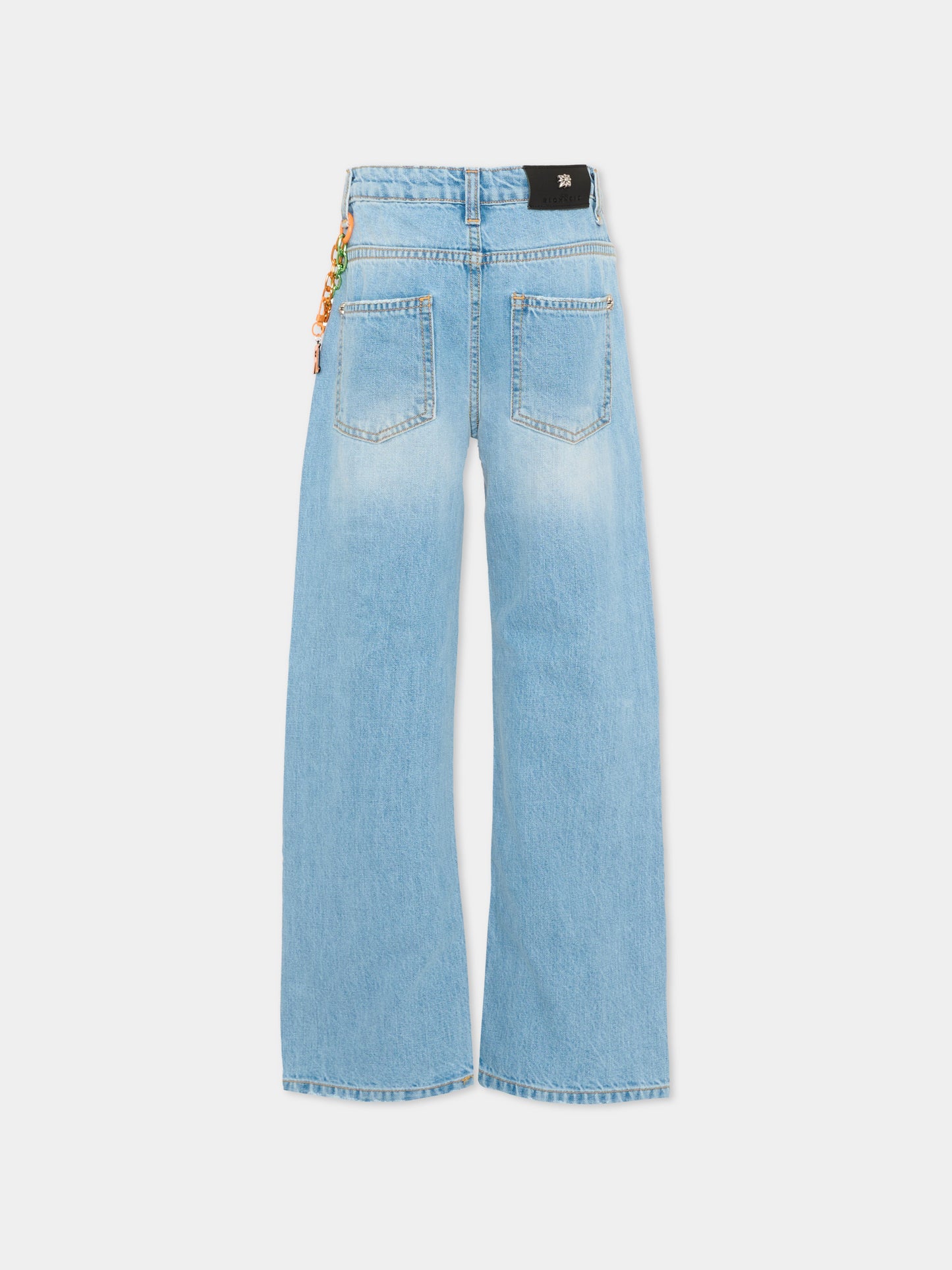 Jeans denim per bambino con charms,Richmond,RBP26132JE DENIM BLUE LIGHT