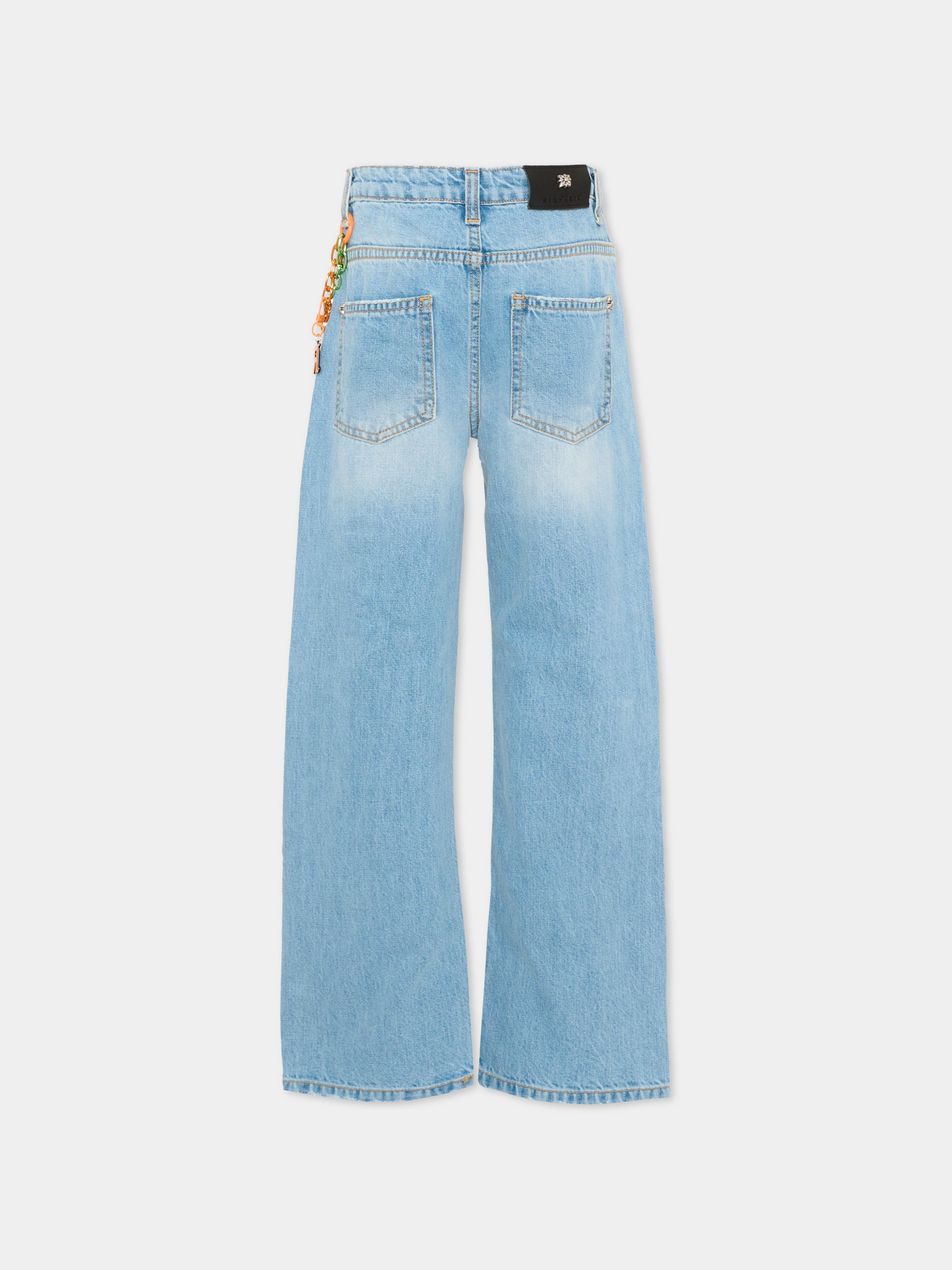 Jeans denim per bambino con charms,Richmond,RBP26132JE DENIM BLUE LIGHT