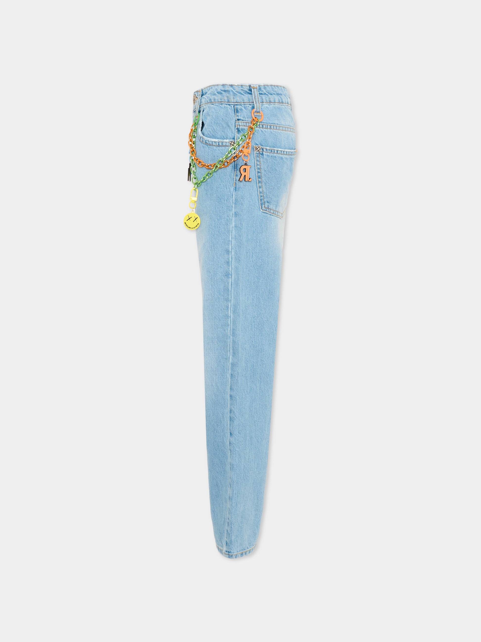 Jeans denim per bambino con charms,Richmond,RBP26132JE DENIM BLUE LIGHT