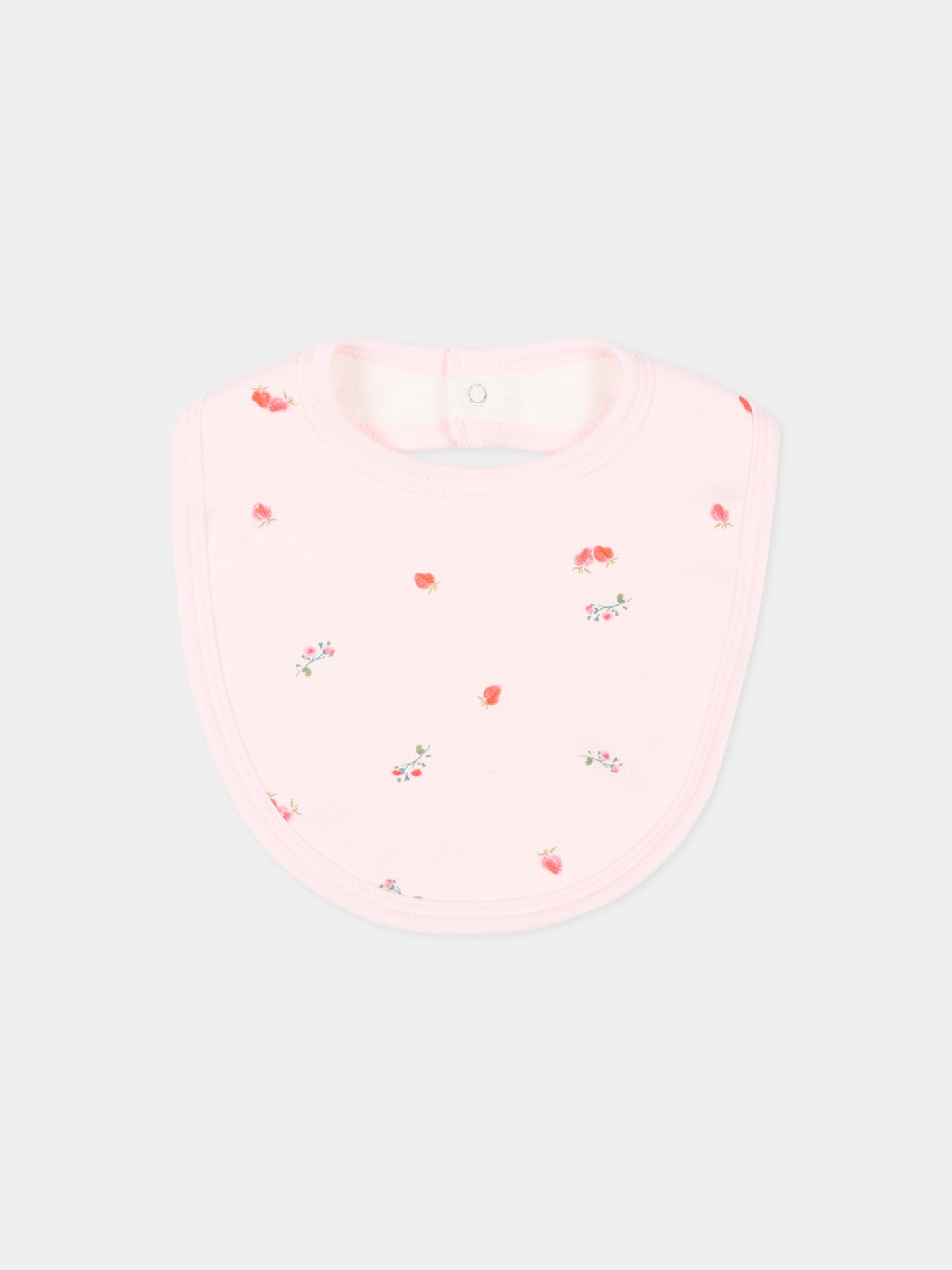 Bavaglini rosa per neonata con stampa floreale,Petit Bateau,A0FFR VARIANTE 1 01