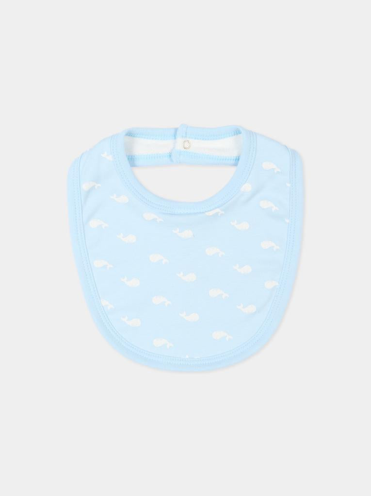 Bavaglini celesti per neonato con balene,Petit Bateau,A0FFQ VARIANTE 1 01