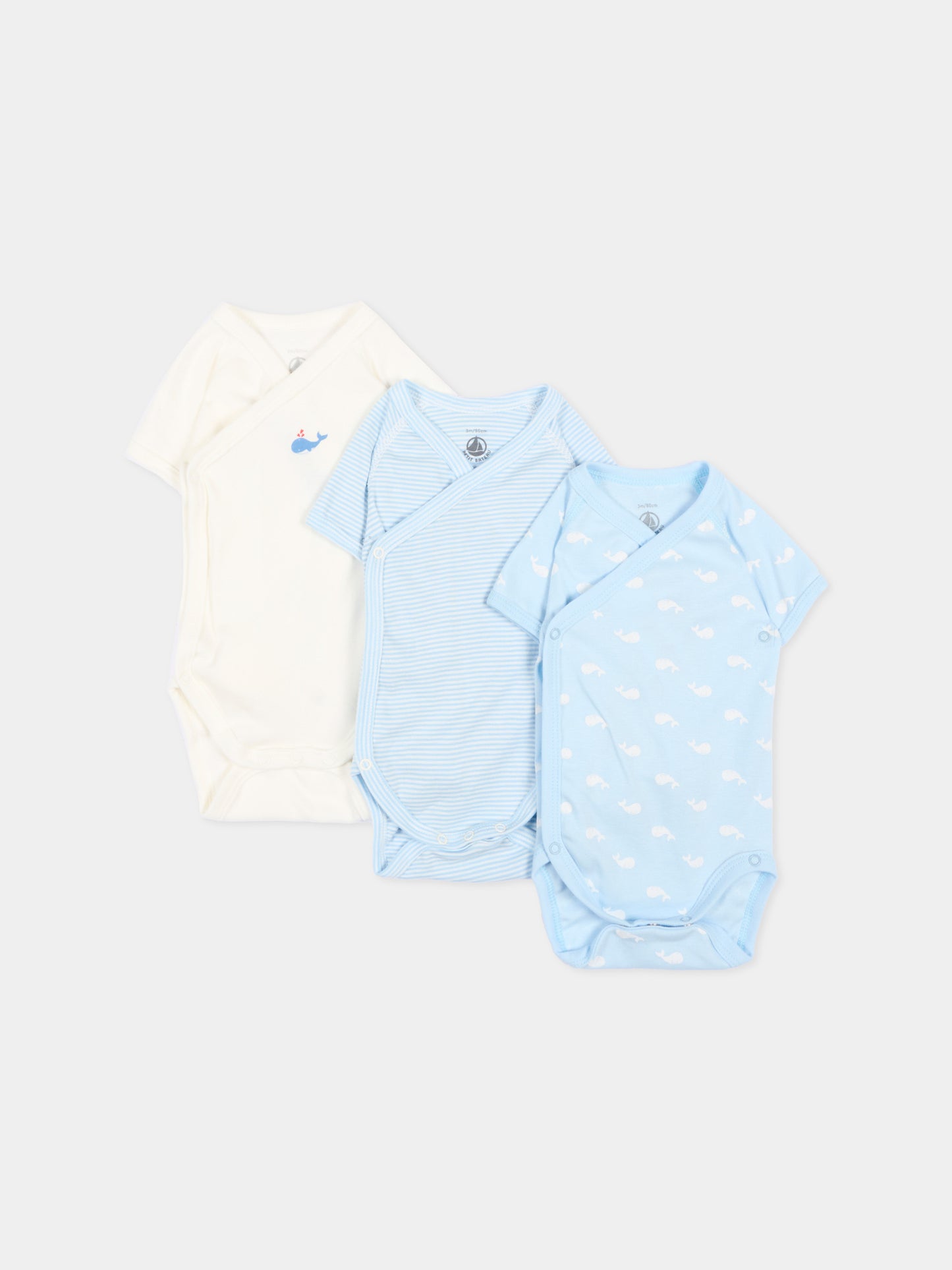 Body celeste per neonato con balene,Petit Bateau,A0FAR VARIANTE 1 00