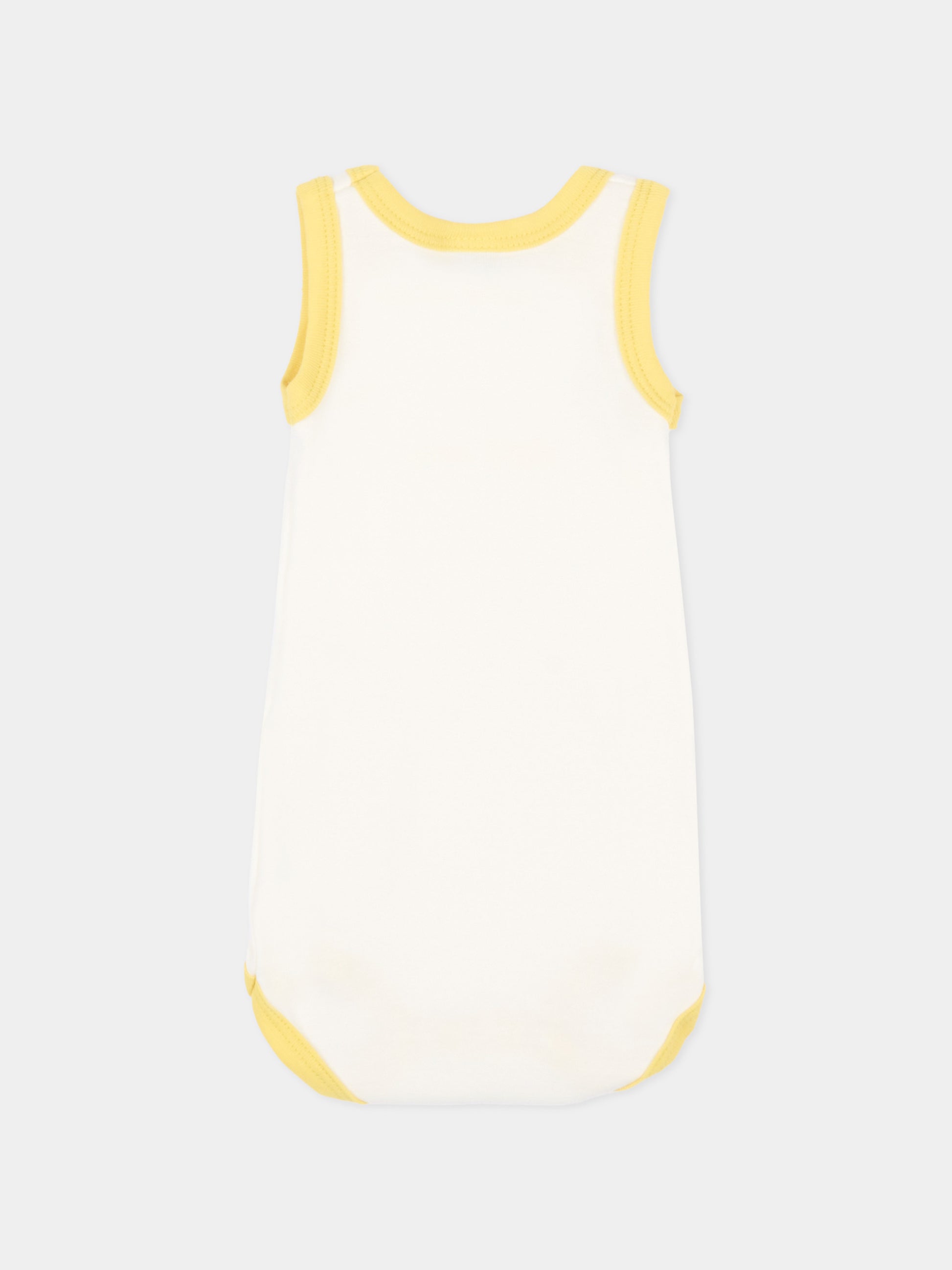 Set body bianco per neonato con profili colorati,Petit Bateau,A0FSL VARIANTE 1 00