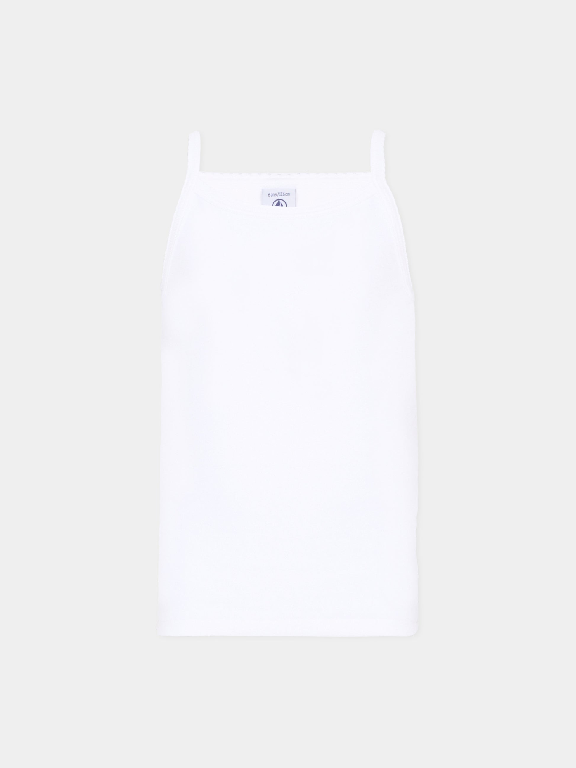 Set canottiere bianca per bambina,Petit Bateau,A0AA6 VARIANTE 1 00