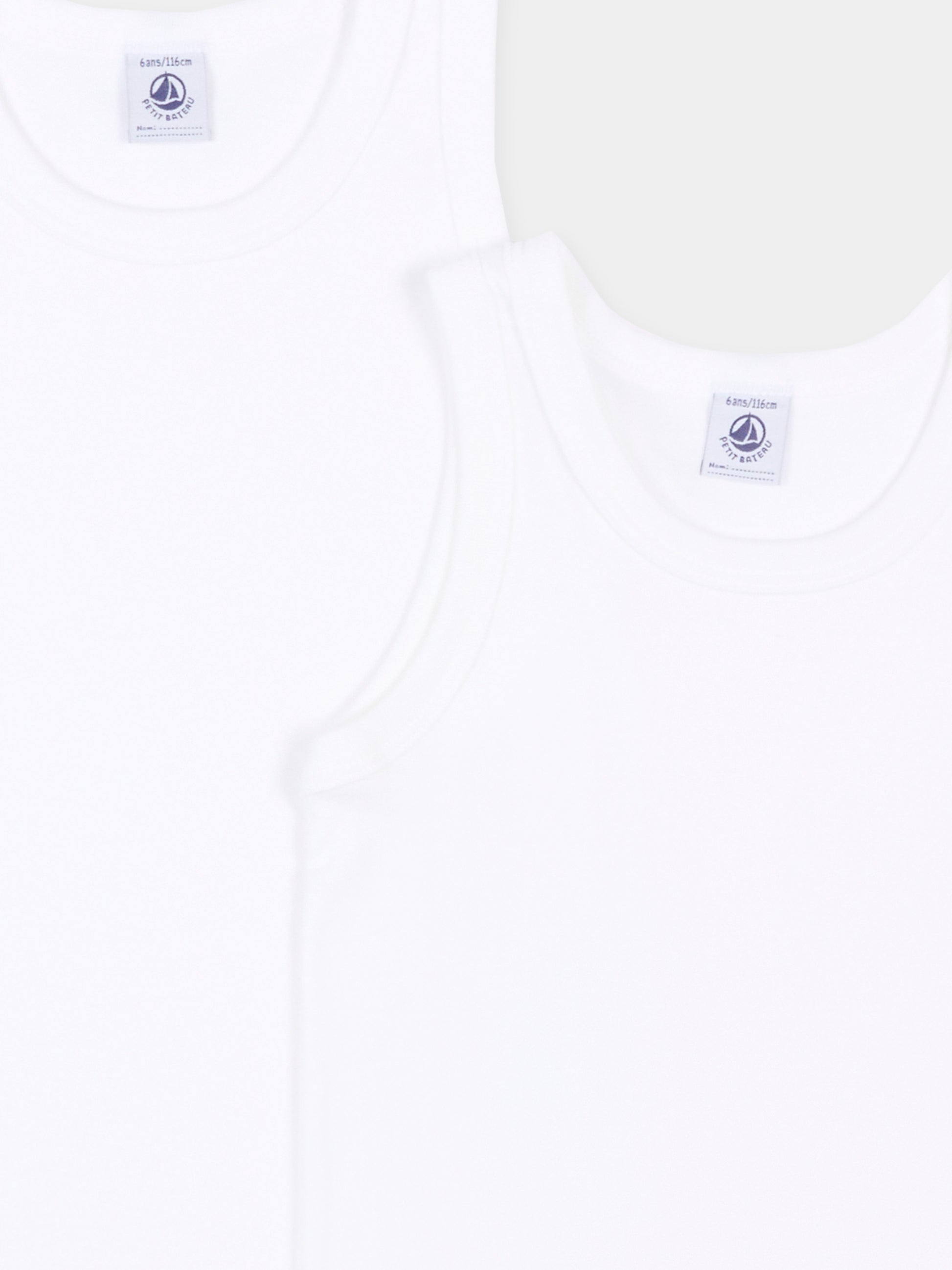 Set canottiere bianca per bambino,Petit Bateau,A0BN1 VARIANTE 1 00