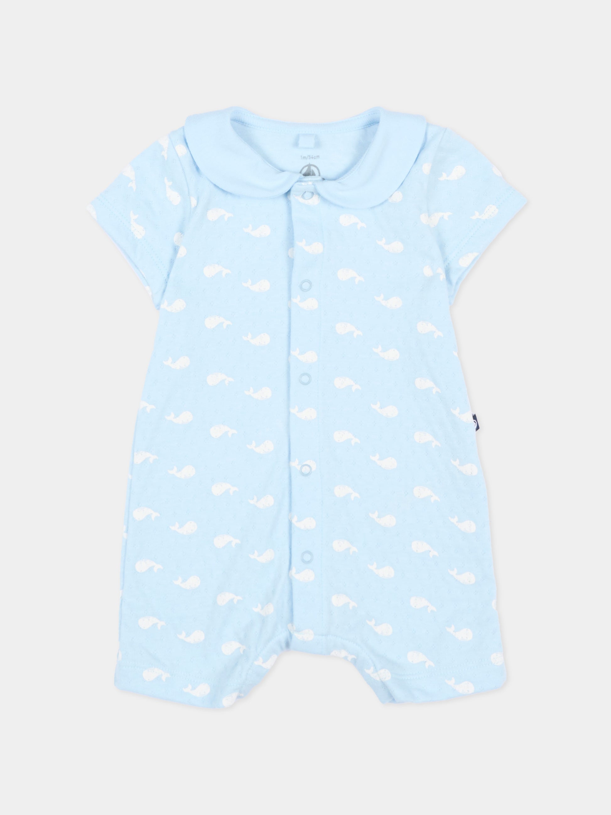 Pagliaccetto celeste per neonato con doudou,Petit Bateau,A0FT0 TOUDOU/MARSHMALLOW 01