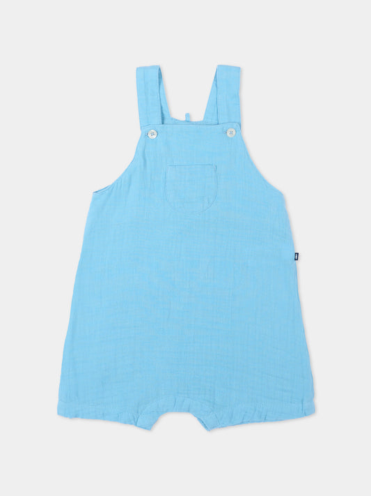 Salopette azzurra per neonato,Petit Bateau,A0FBK FLO 01