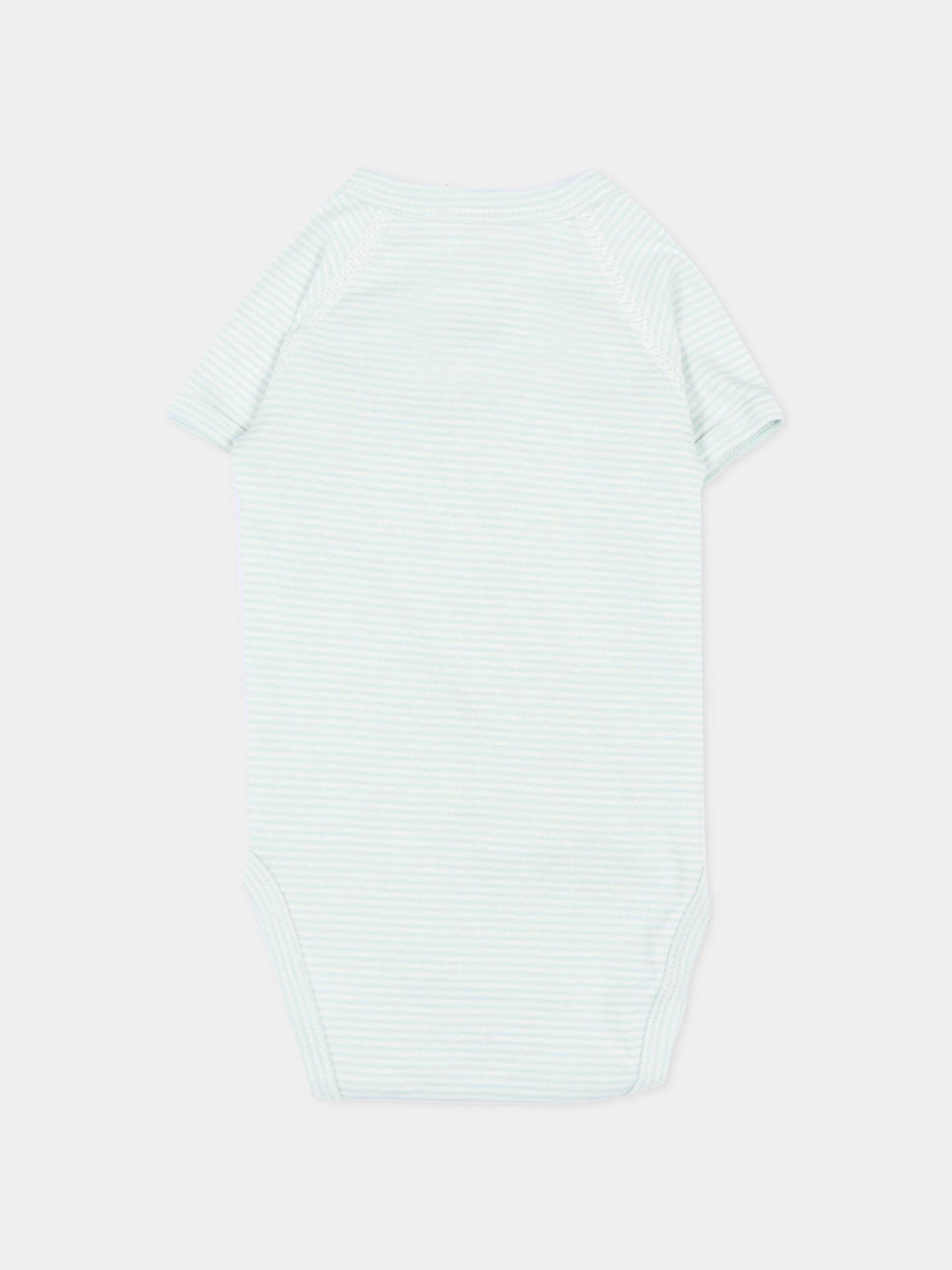 Set body avorio per neonato a righe,Petit Bateau,A0FAG VARIANTE 1 00