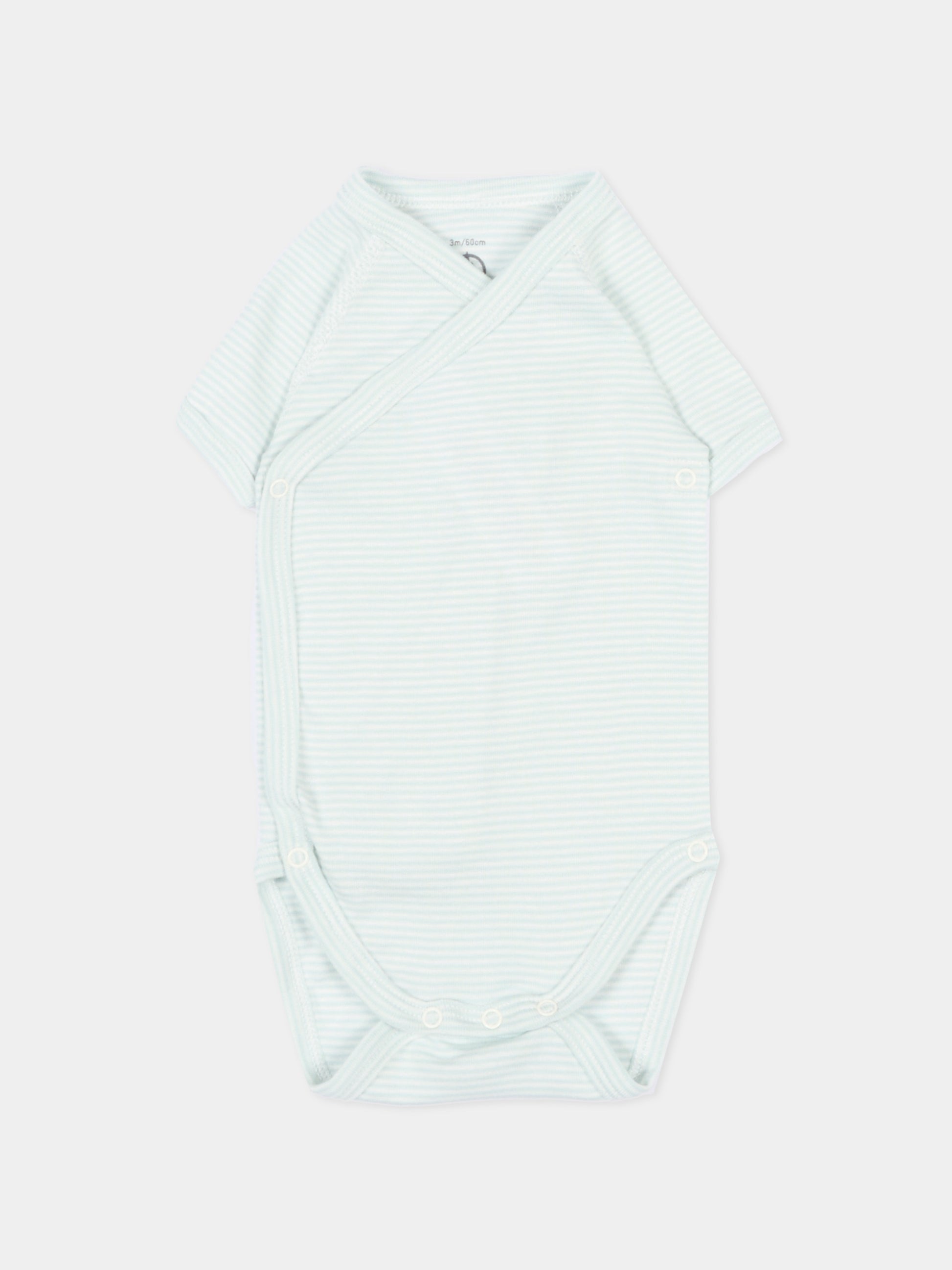 Set body avorio per neonato a righe,Petit Bateau,A0FAG VARIANTE 1 00