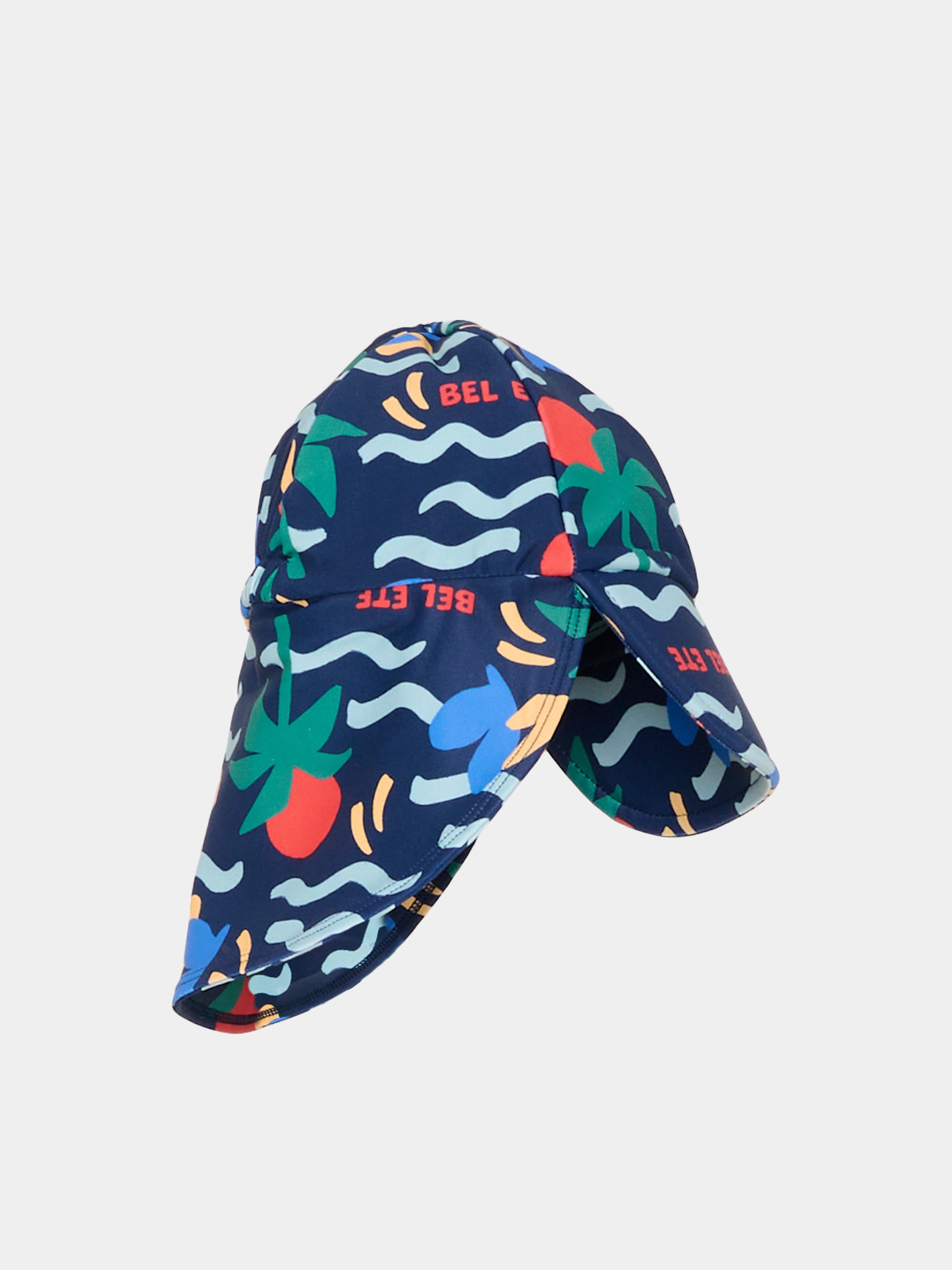 Cappello blu per neonato con stampa mare,Petit Bateau,A0FE0 CREPUSCULE/MULTICO 01