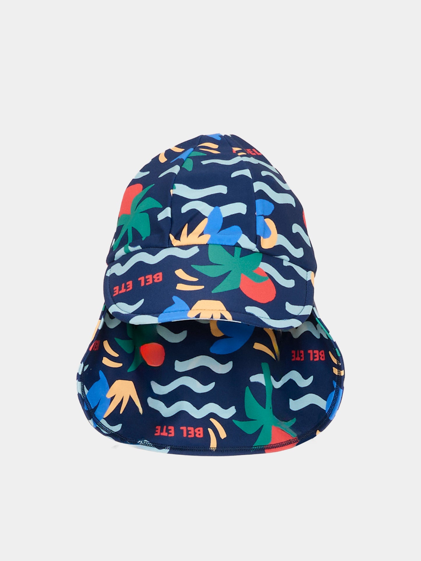 Cappello blu per neonato con stampa mare,Petit Bateau,A0FE0 CREPUSCULE/MULTICO 01