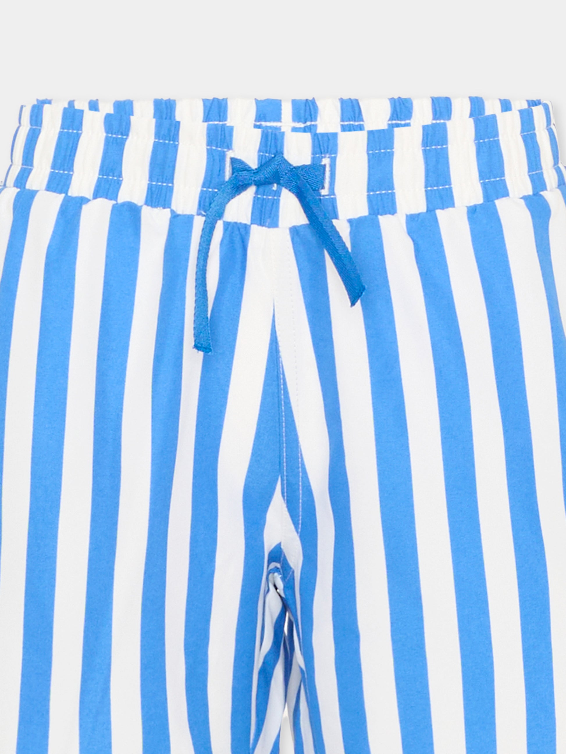 Boxer mare multicolor per bambino a righe,Petit Bateau,A0FJO DELPHINIUM/MARSHMALLOW 01