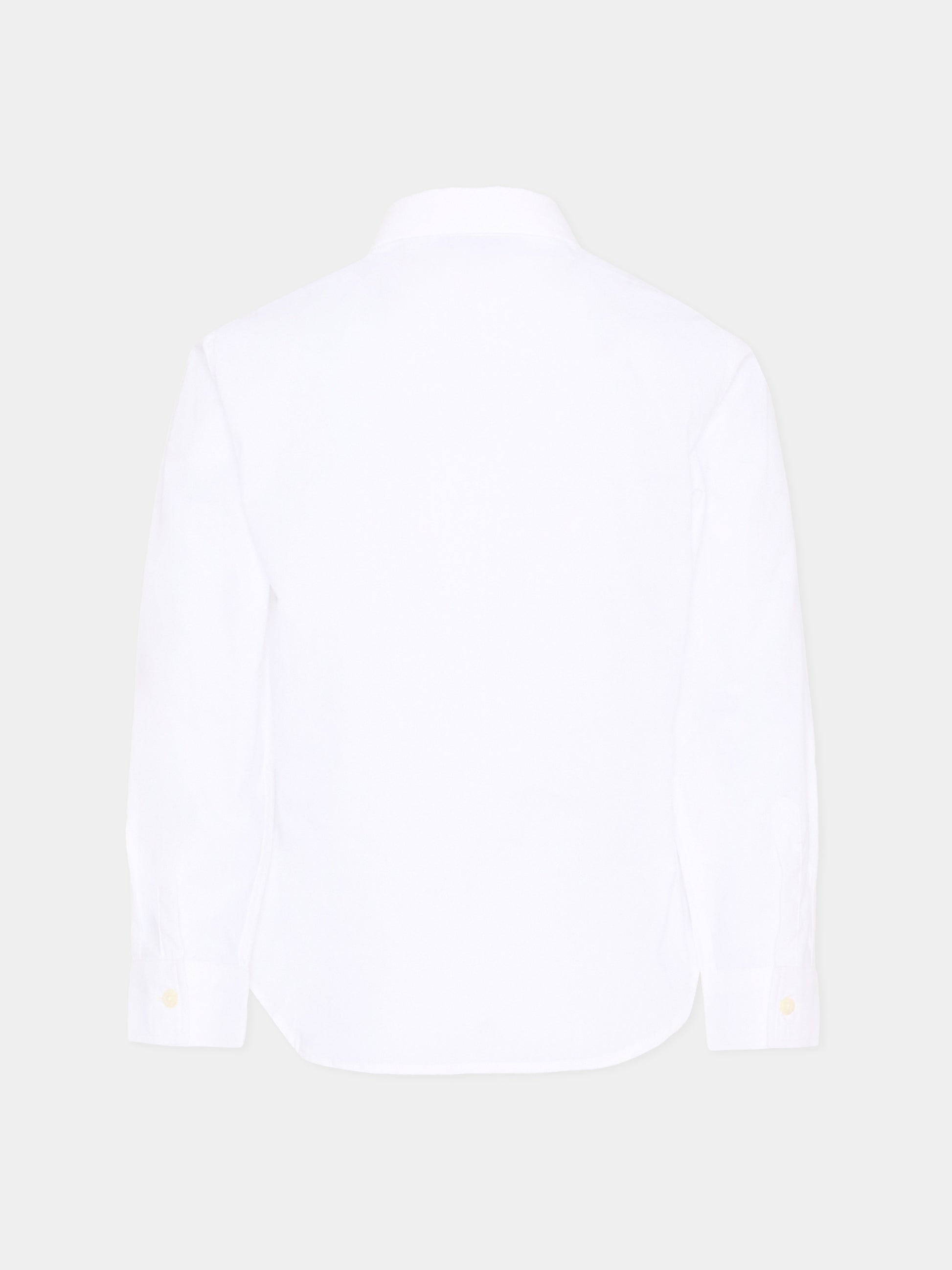 Camicia bianca per bambino con logo,Roberto Cavalli Kids,CBP26005CA WHITE