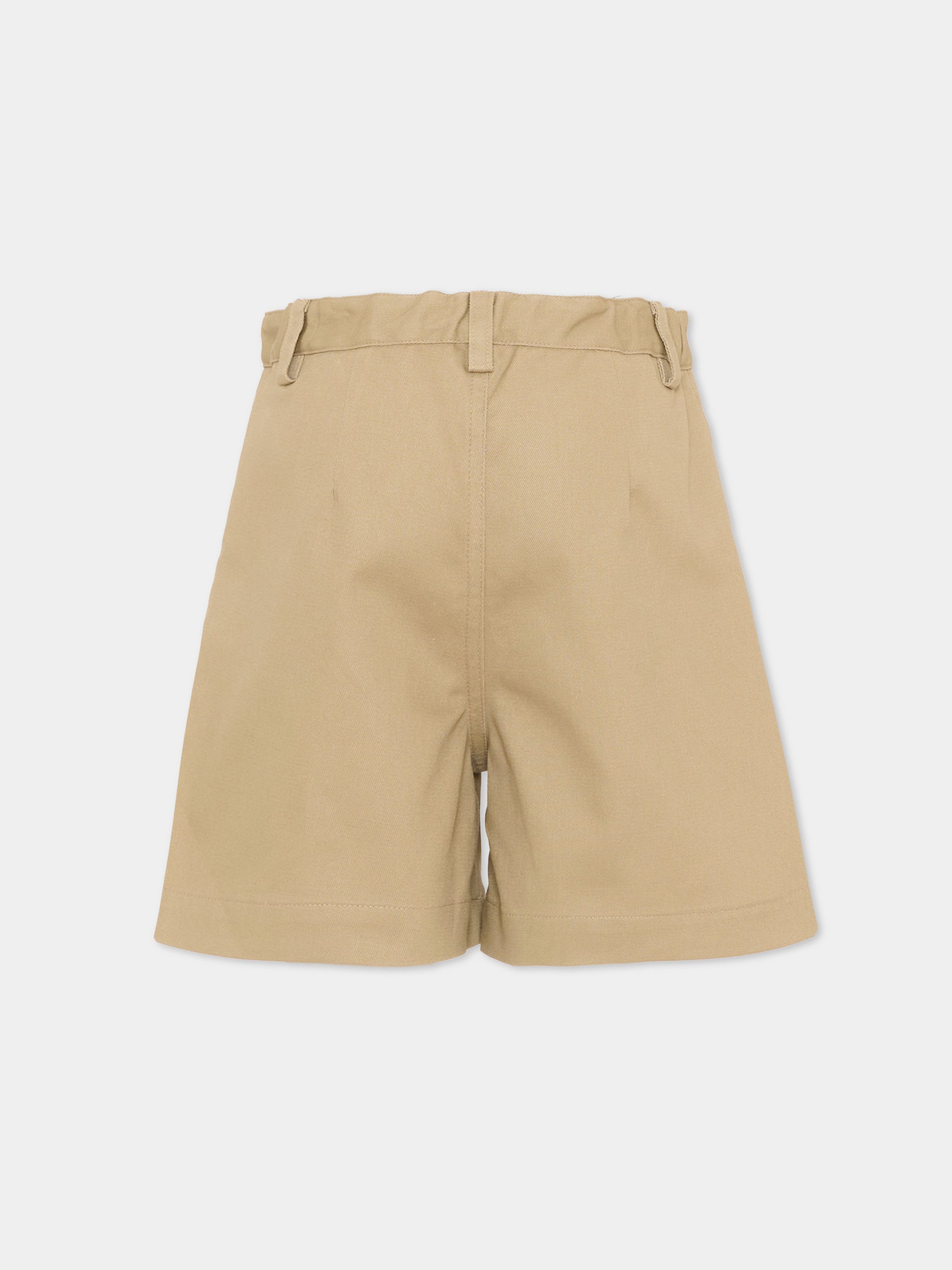 Shorts marroni per bambino con logo,Roberto Cavalli Kids,CBP26085BE MARRONE DOE