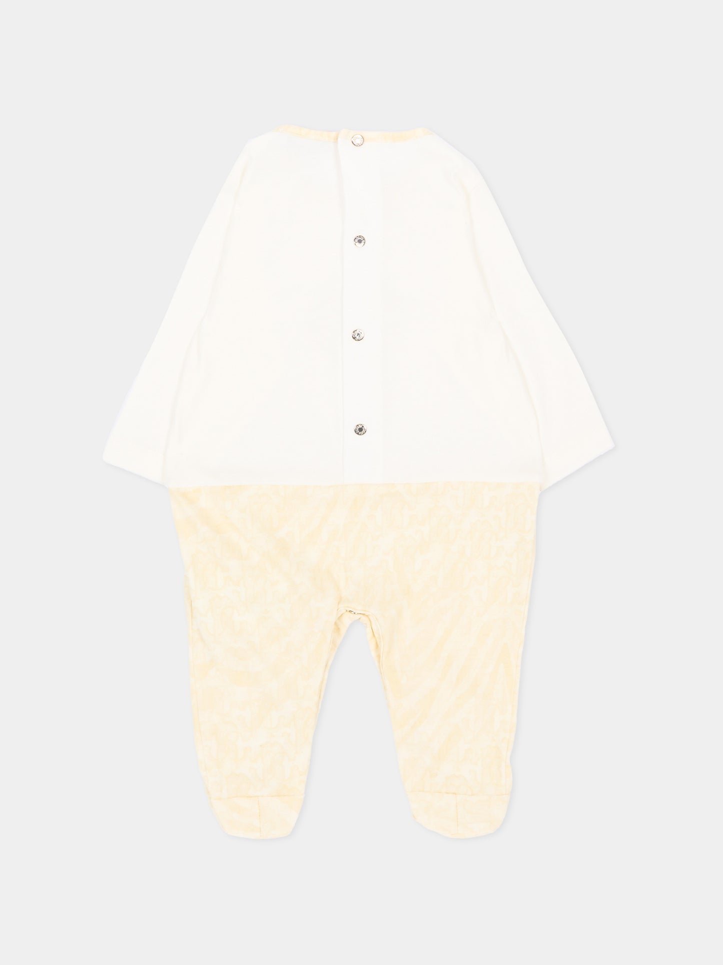 Set tutina avorio per neonati animalier,Roberto Cavalli Kids,CLP26005TU ZEBRA AVORIO