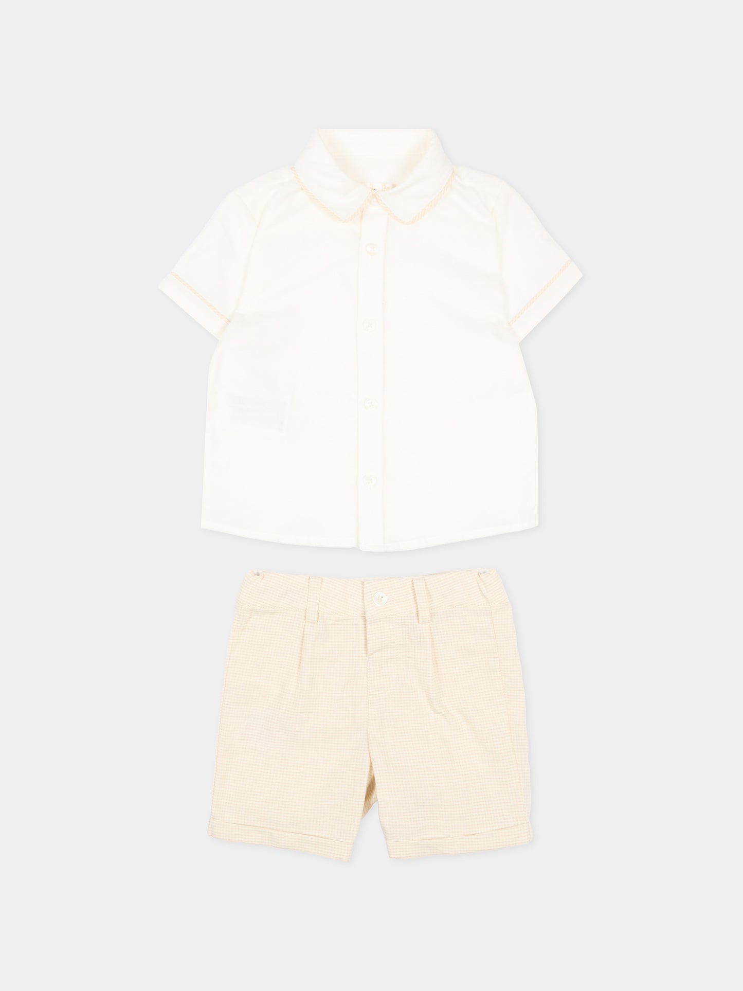 Completo elegante beige per neonato,Mayoral,1225 092