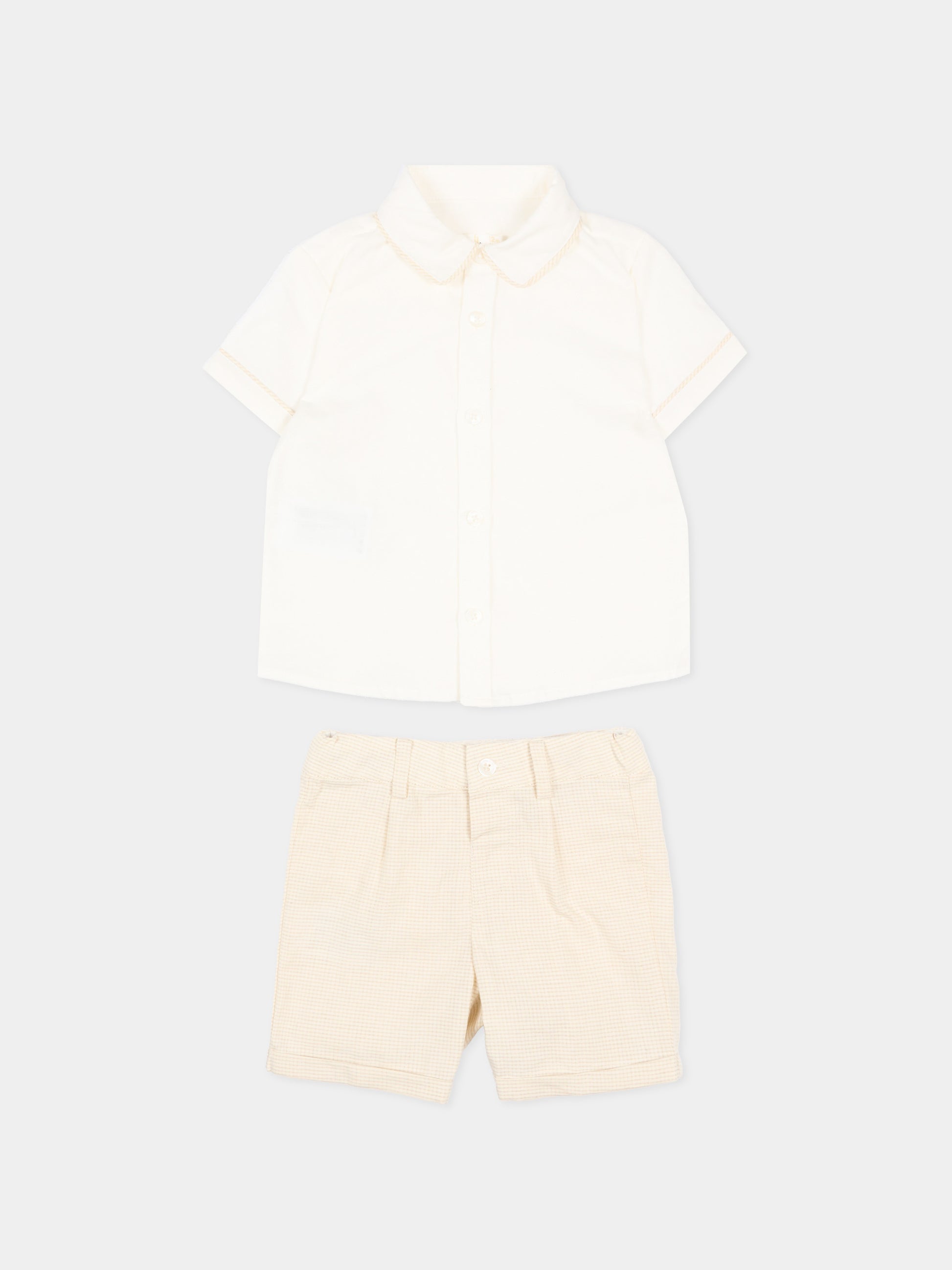 Completo elegante beige per neonato,Mayoral,1225 092