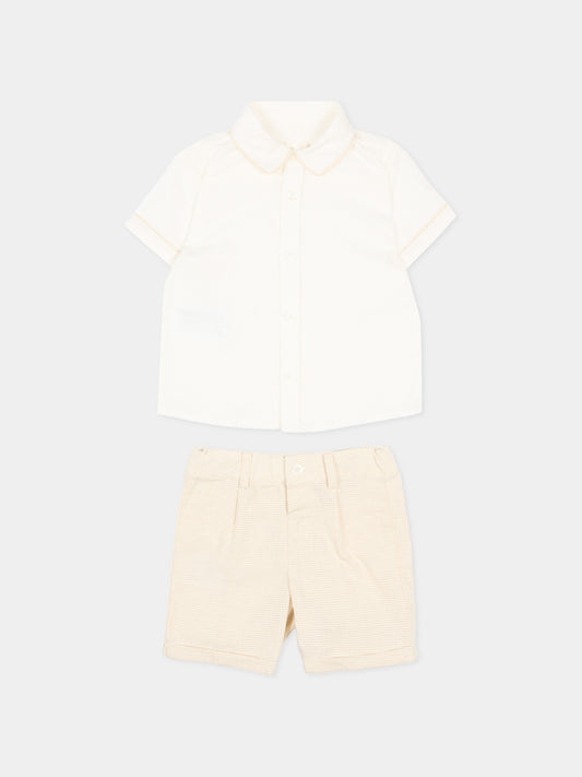 Completo elegante beige per neonato,Mayoral,1225 092
