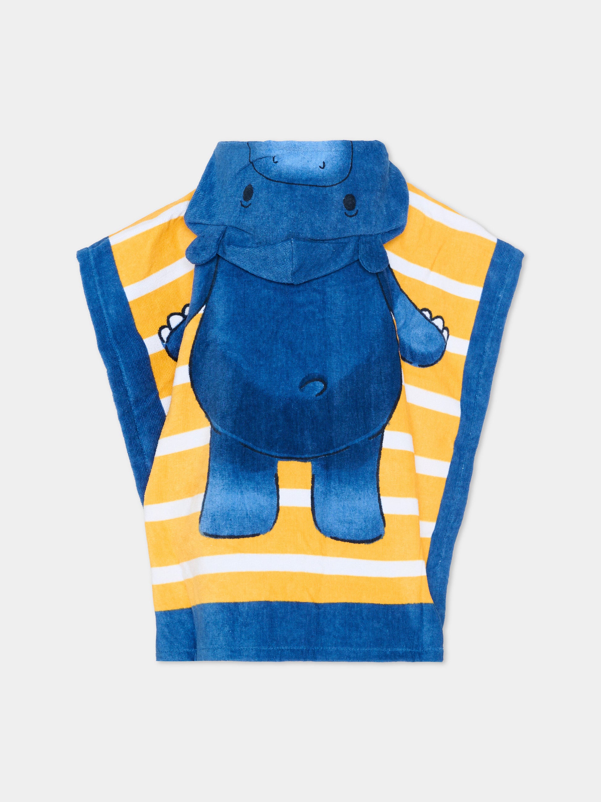 Accappatoio blu con ippopotamo per neonato,Mayoral,10164 095