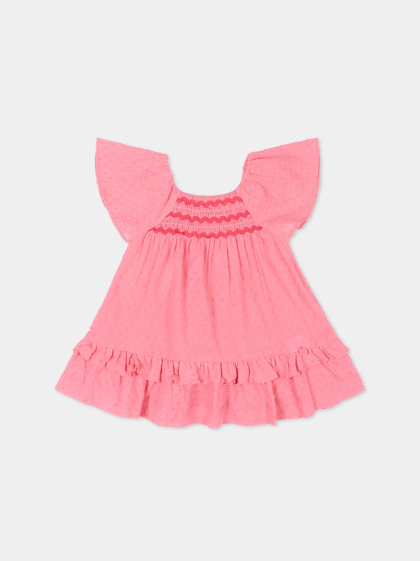 Vestito rosa per neonata con volant,Mayoral,1912 041