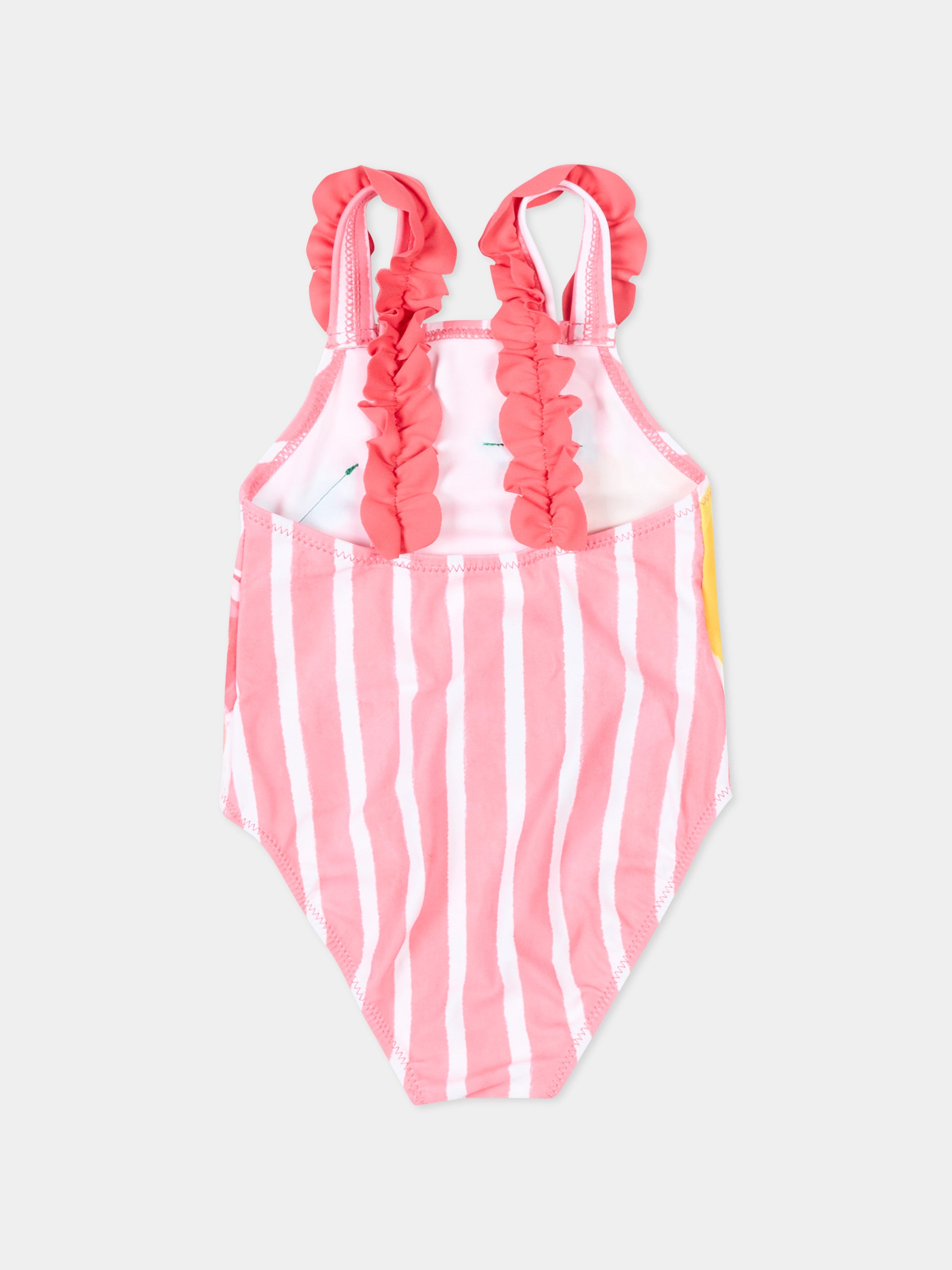 Costume intero rosa per neonata con frutta,Mayoral,1755 025