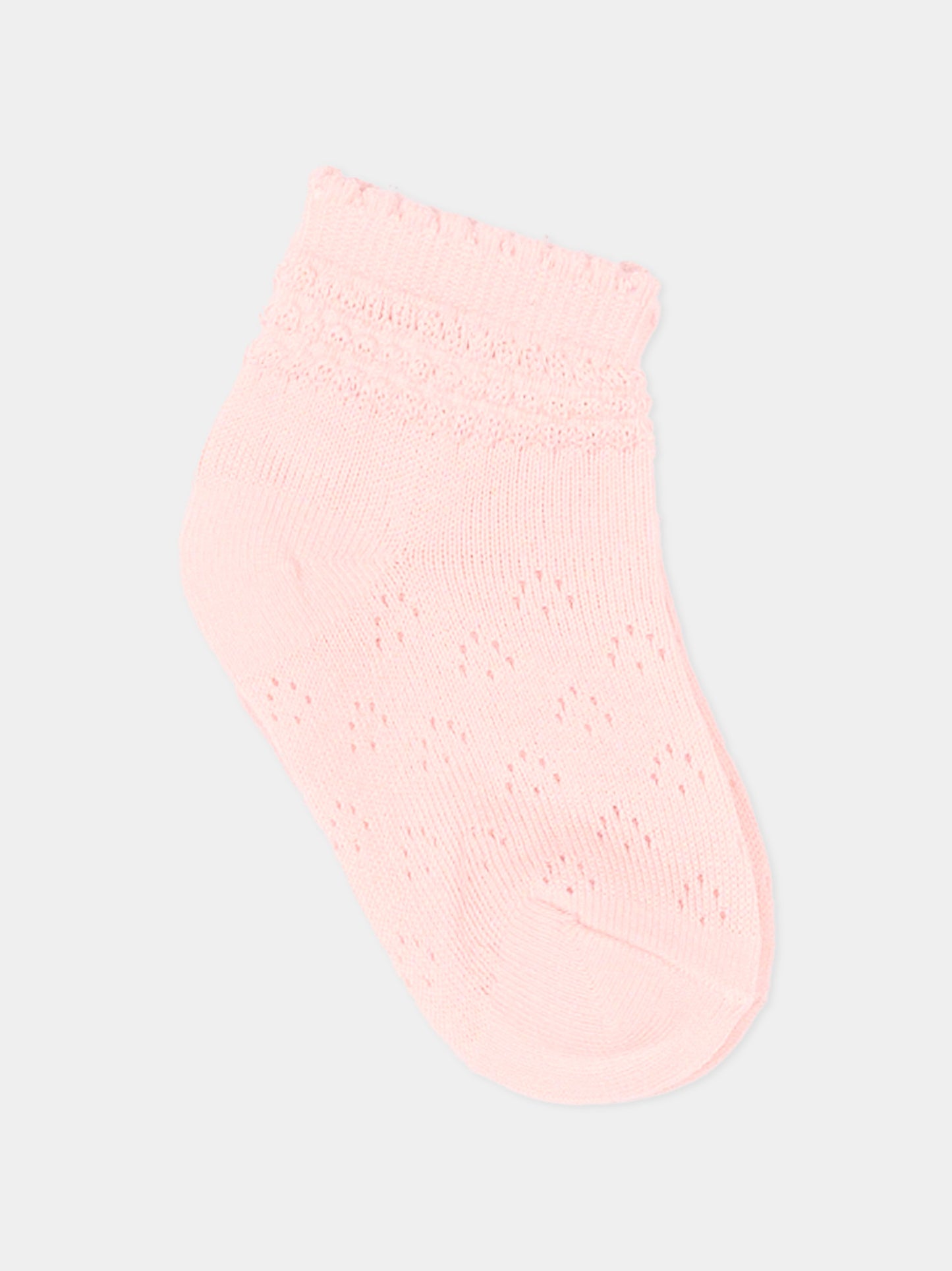 Calzino rosa per neonata traforato,Mayoral,10140 038