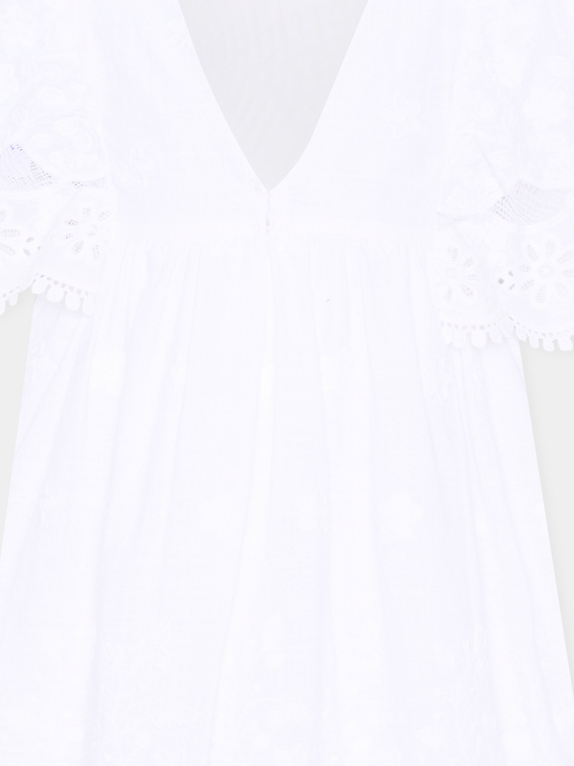 Abito bianco per bambina in pizzo sangallo,Mayoral,3923 081