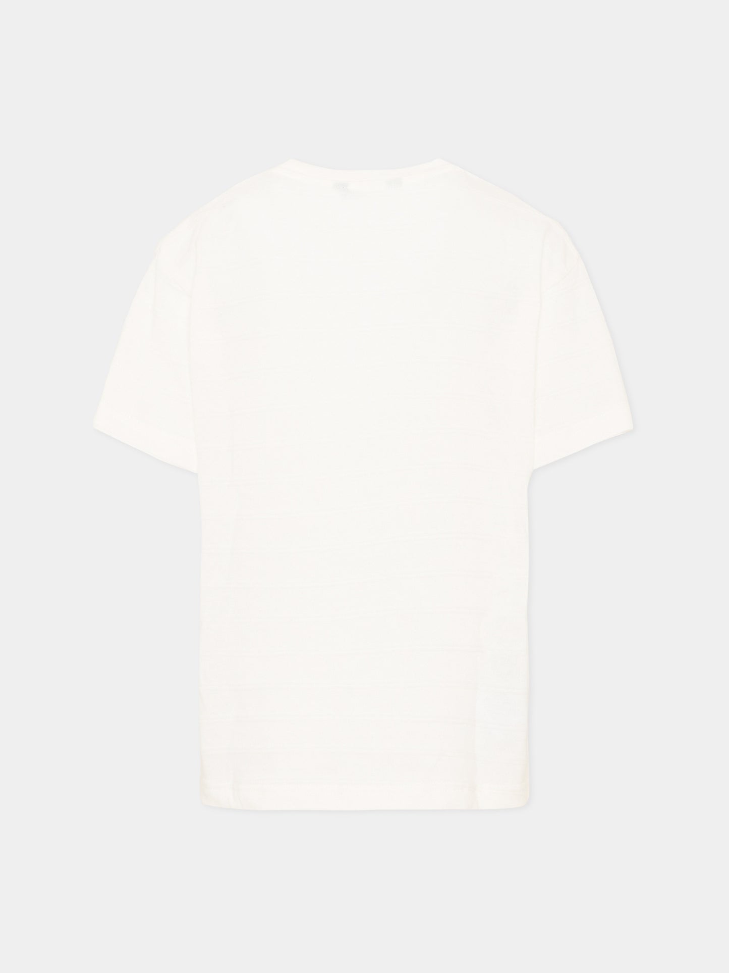 T-Shirt avorio per bambino a righe,Mayoral,6029 010