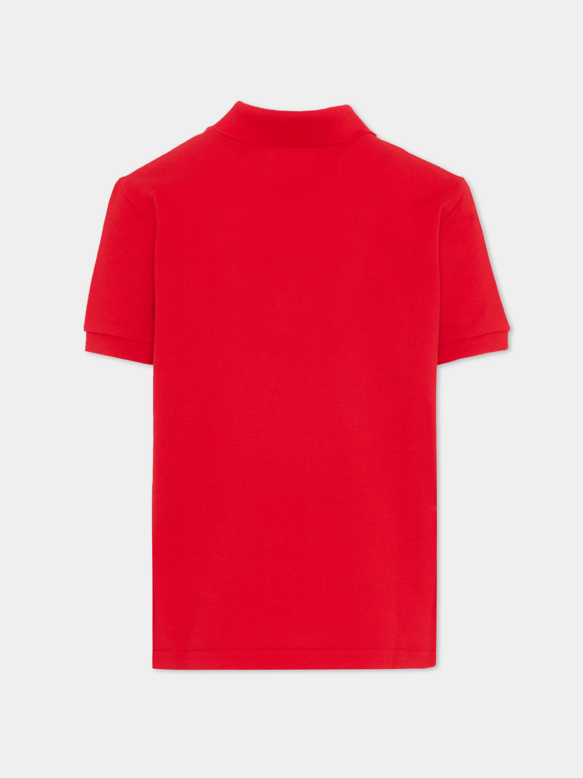 Polo rossa per bambino con logo,Lacoste,7354 RCJ