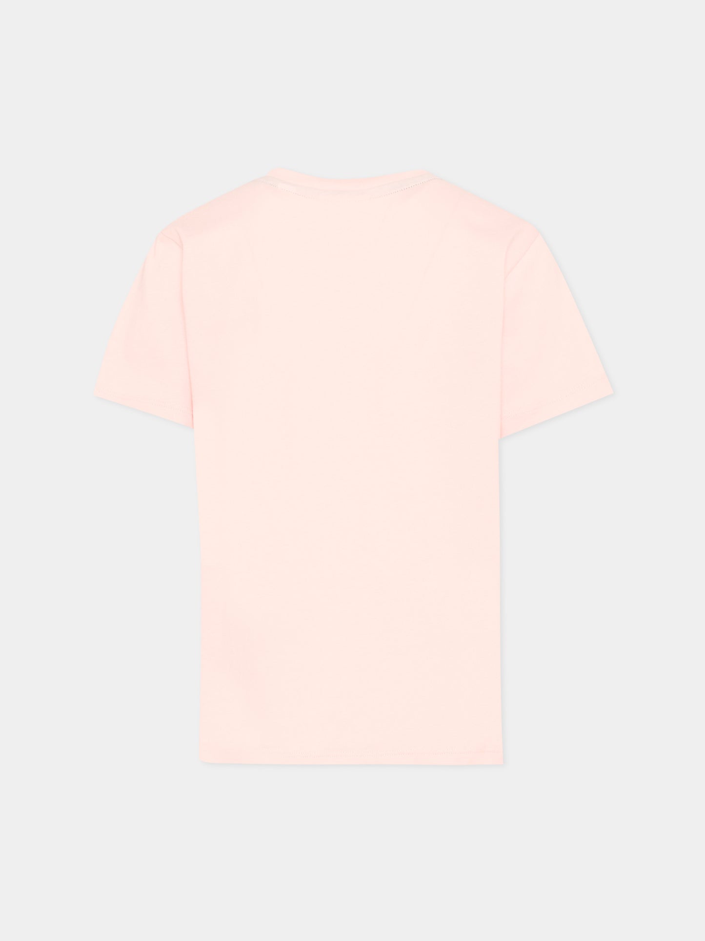 T-Shirt rosa per bambina con logo,Lacoste,7025 AL5