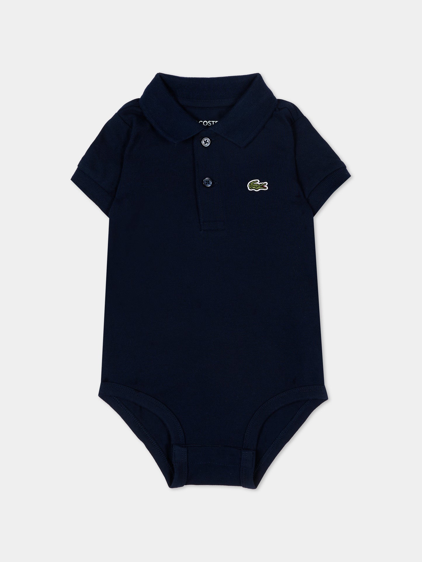 Body blu per neonato con logo,Lacoste,7118 UGW