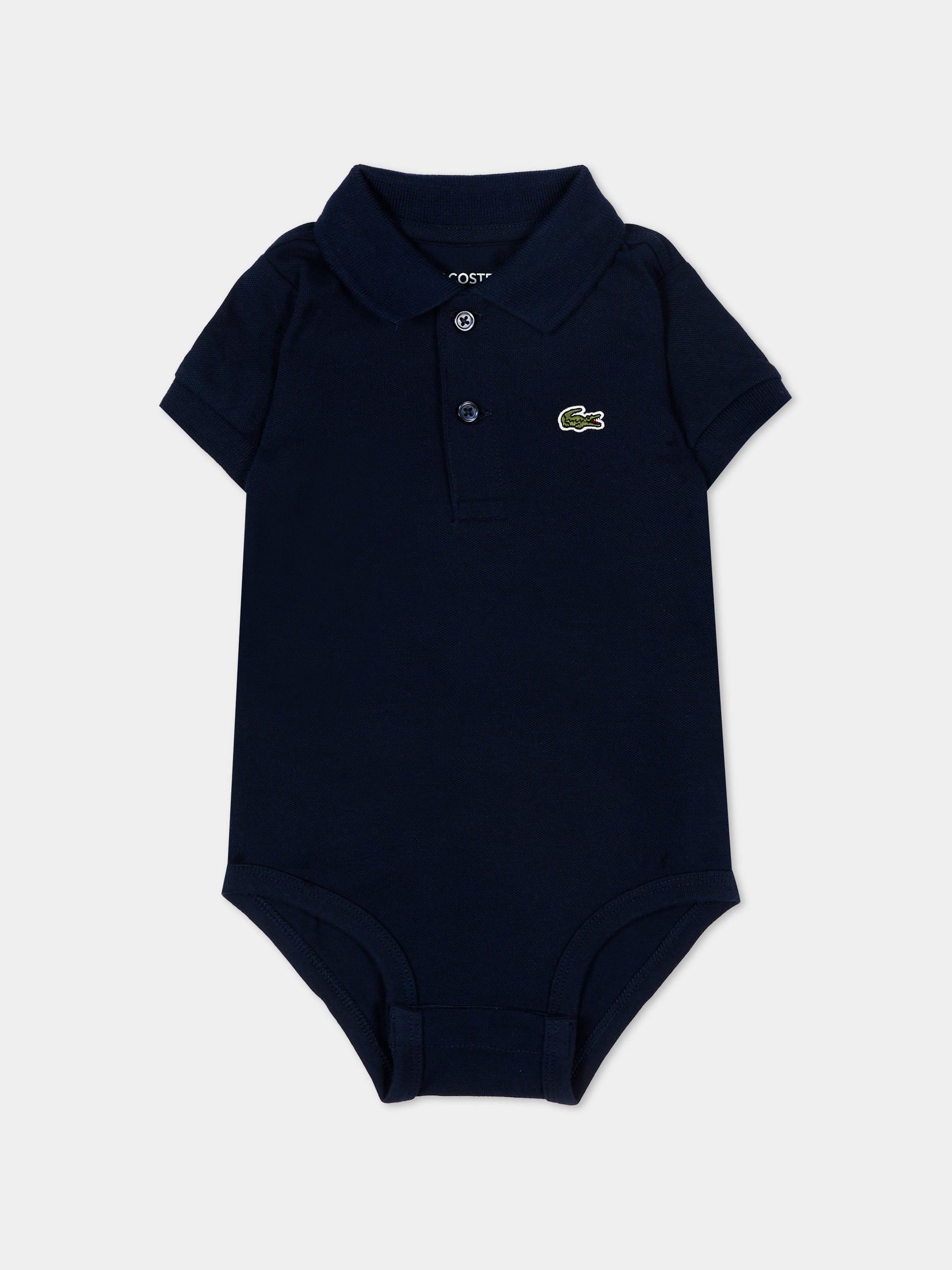 Body blu per neonato con logo,Lacoste,7118 UGW