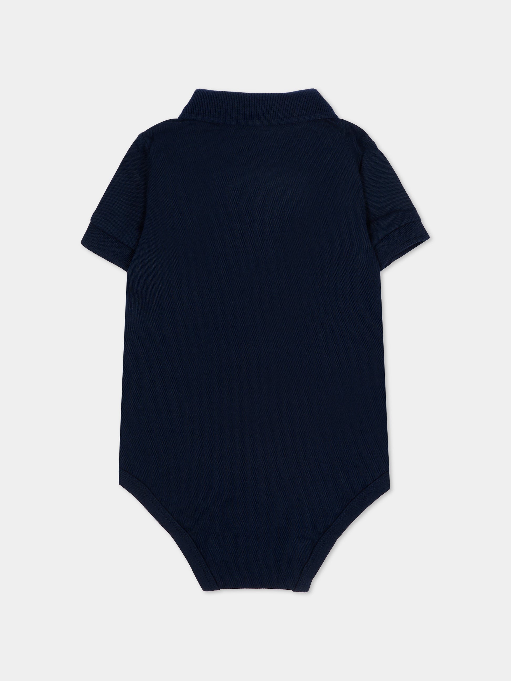 Body blu per neonato con logo,Lacoste,7118 UGW