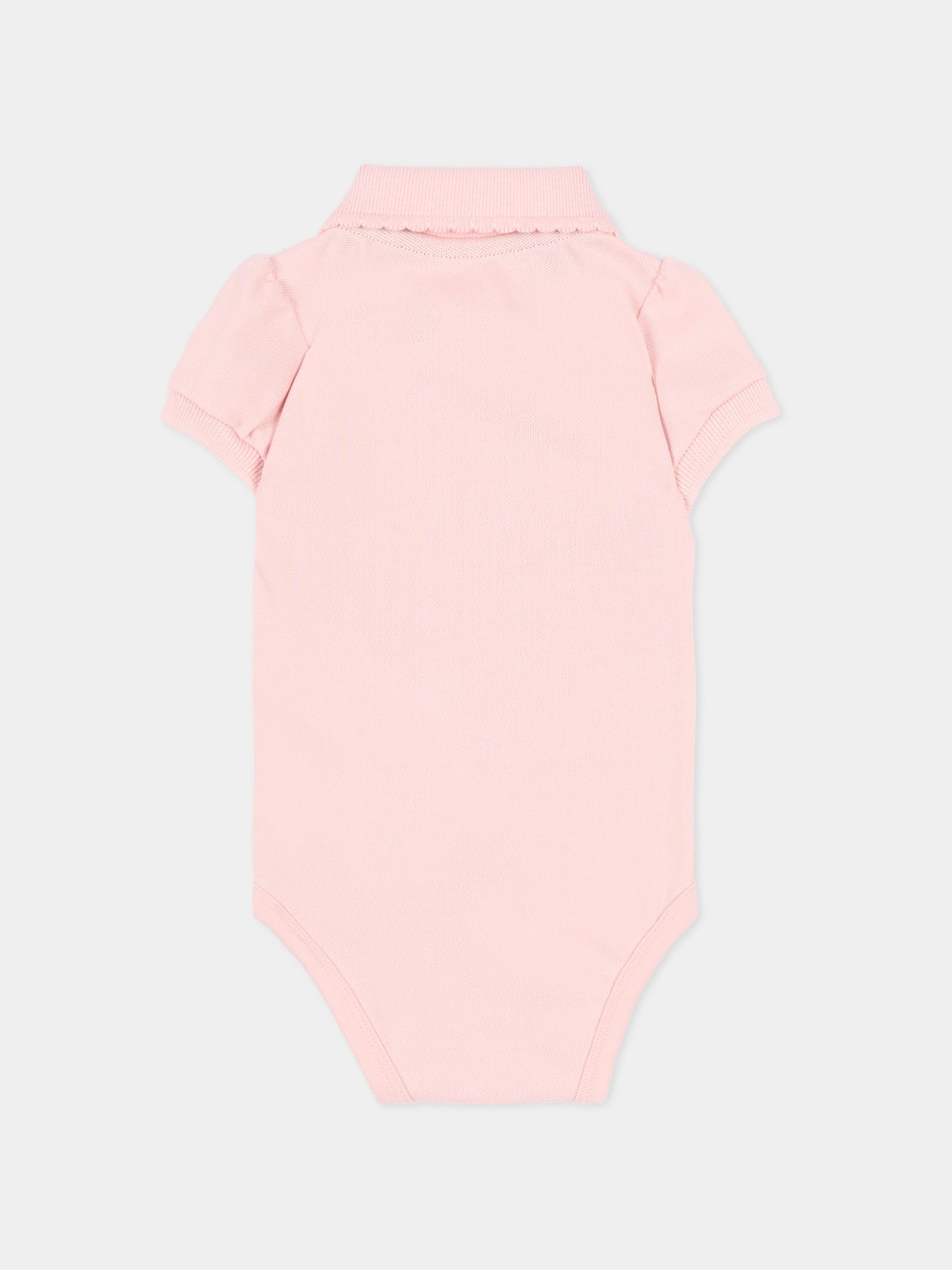 Body rosa per neonata con logo,Lacoste,7120 AL5