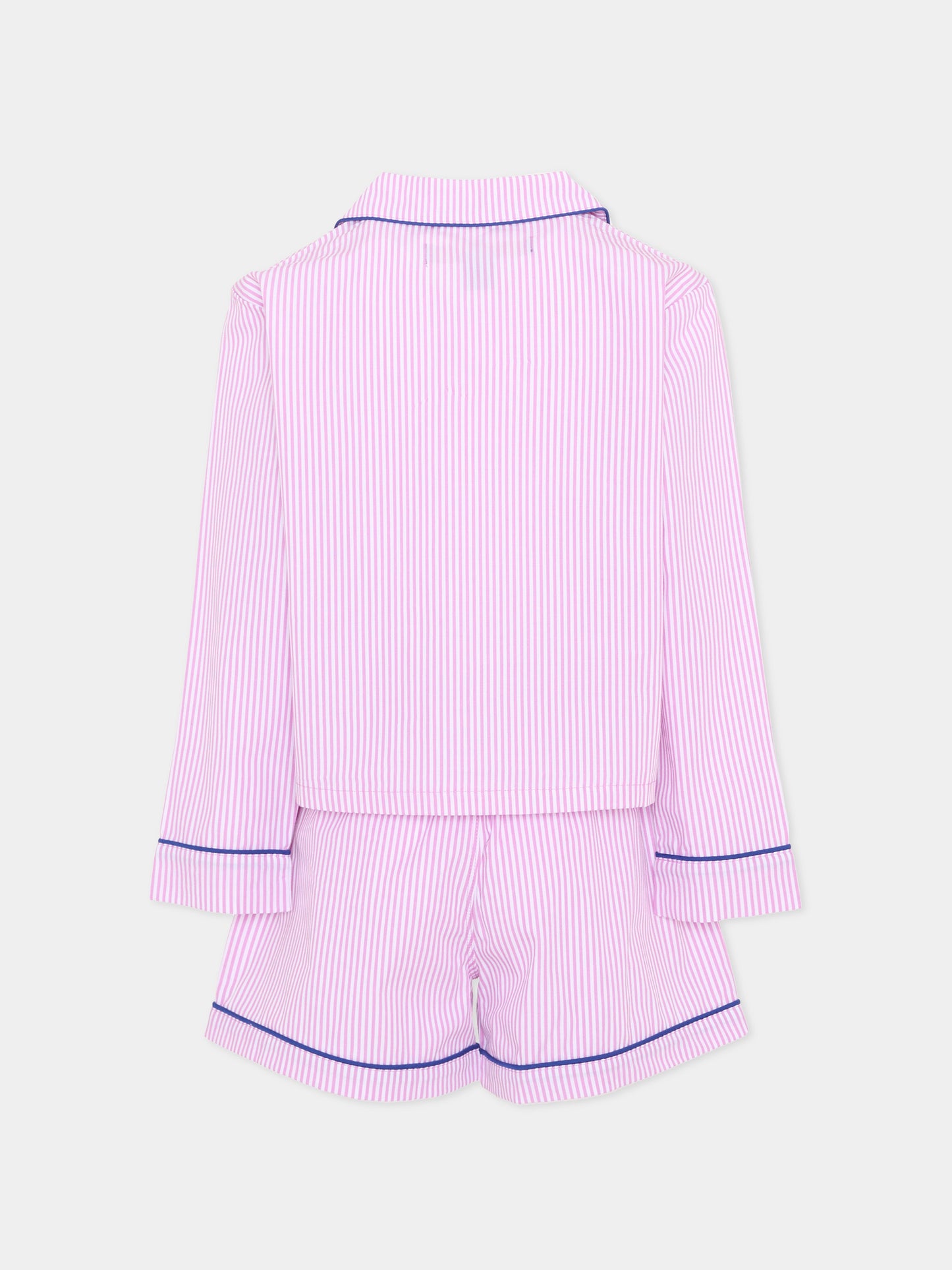 Pigiama viola a righe per bambina,Ralph Lauren Kids,3P0285 PFD