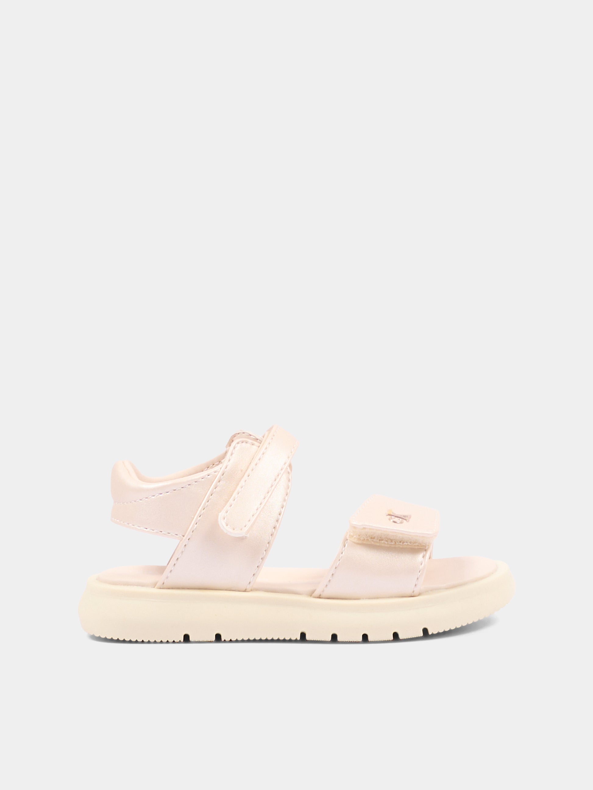 Sandali rosa per bambina con logo,Calvin Klein Kids,V1A2 83241 1372302