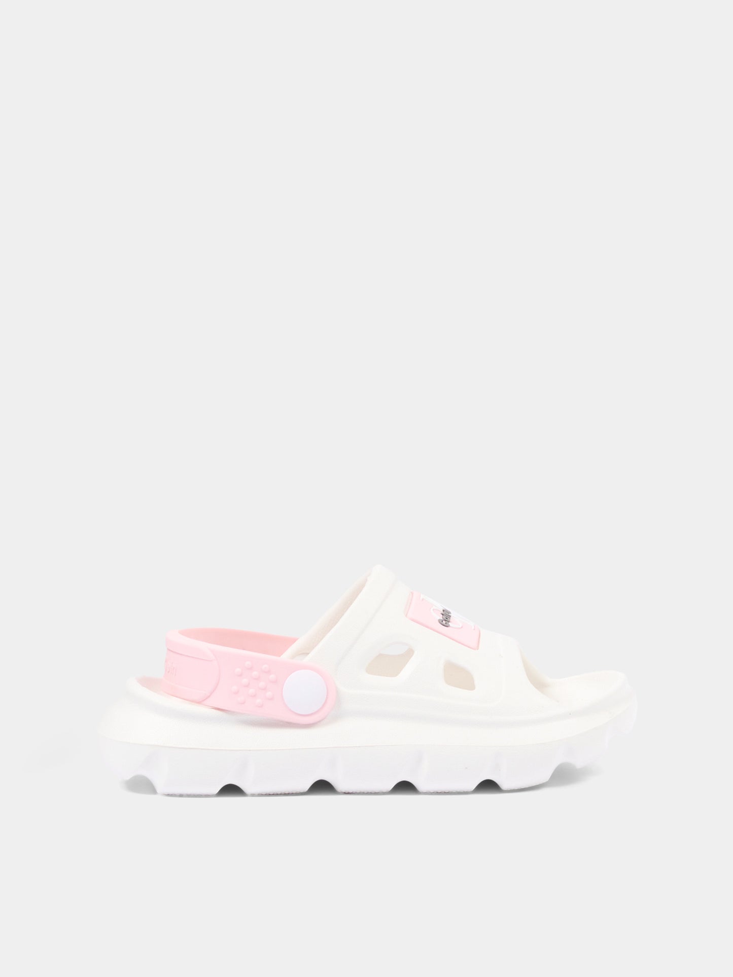 Sandali bianchi per bambina con logo,Calvin Klein Kids,V1AF 83264 0083A704