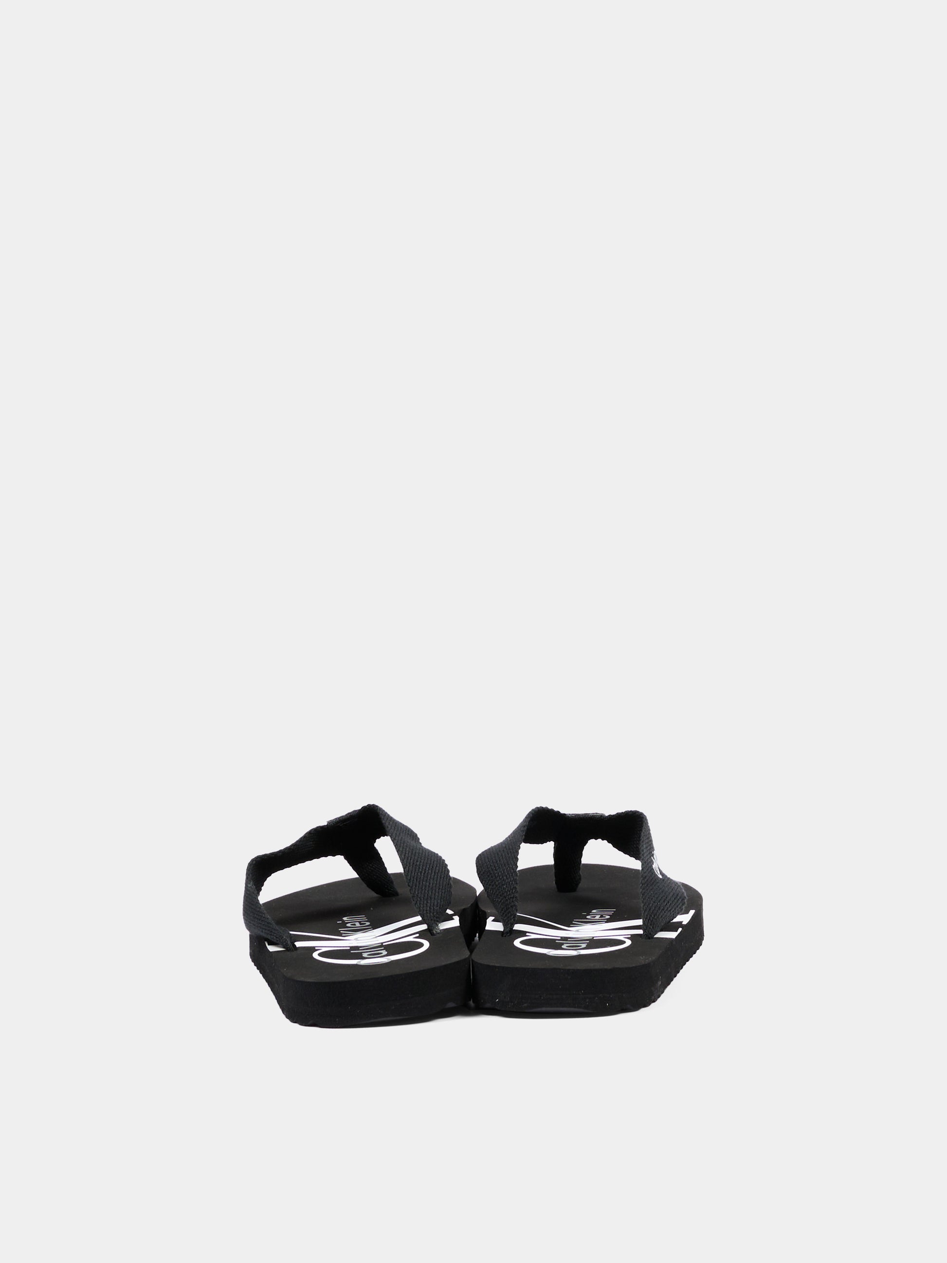 Infradito nere per bambini con logo,Calvin Klein Kids,V3X8 83332 0058999
