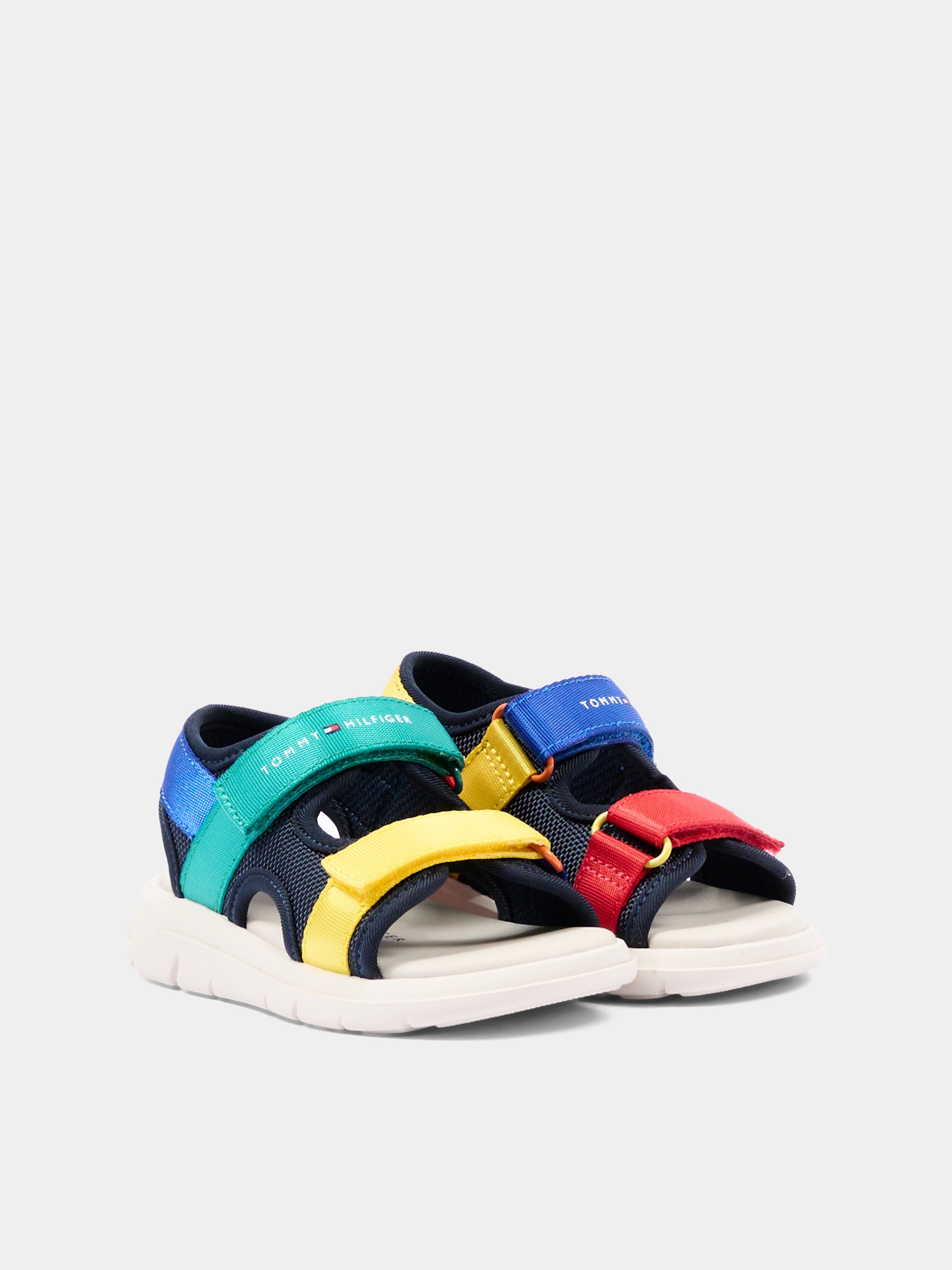 Sandali multicolor per bambino con logo,Tommy Hilfiger Junior,T1B2 34388 1564Y913