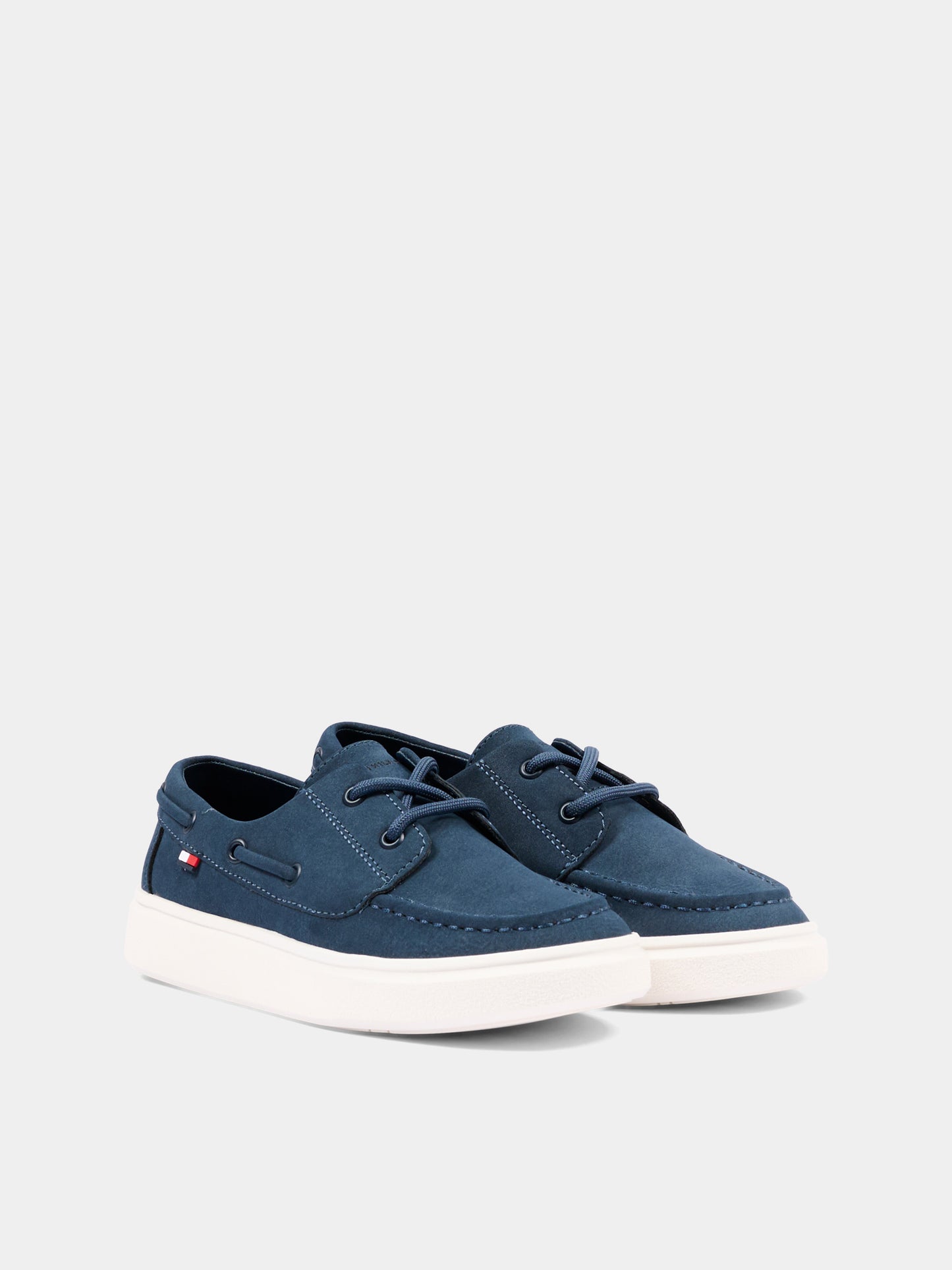 Mocassini blu per bambino con logo,Tommy Hilfiger Junior,T3B4 34352 0315800