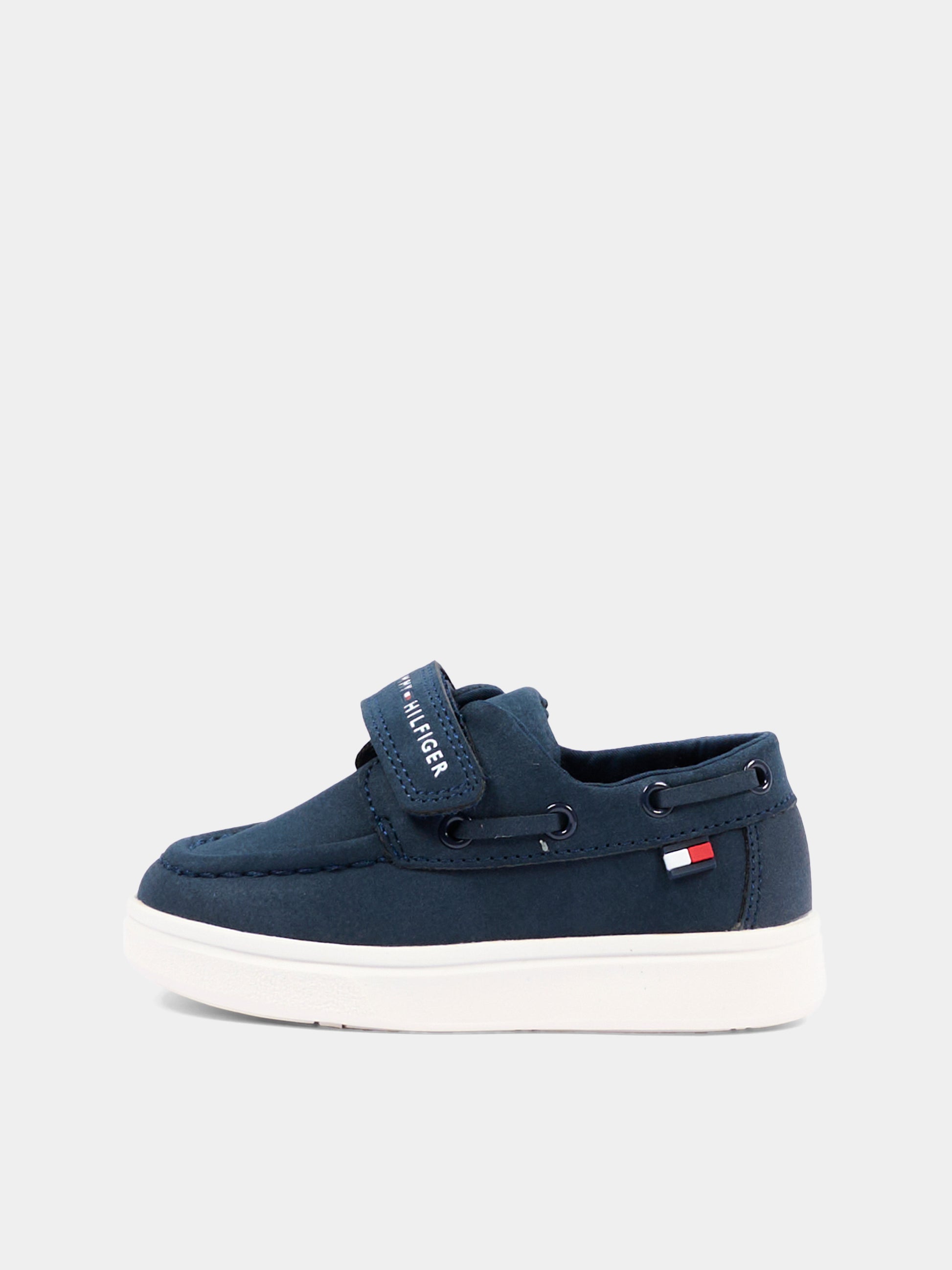 Mocassini blu per bambino con logo,Tommy Hilfiger Junior,T1B4 34340 0315800