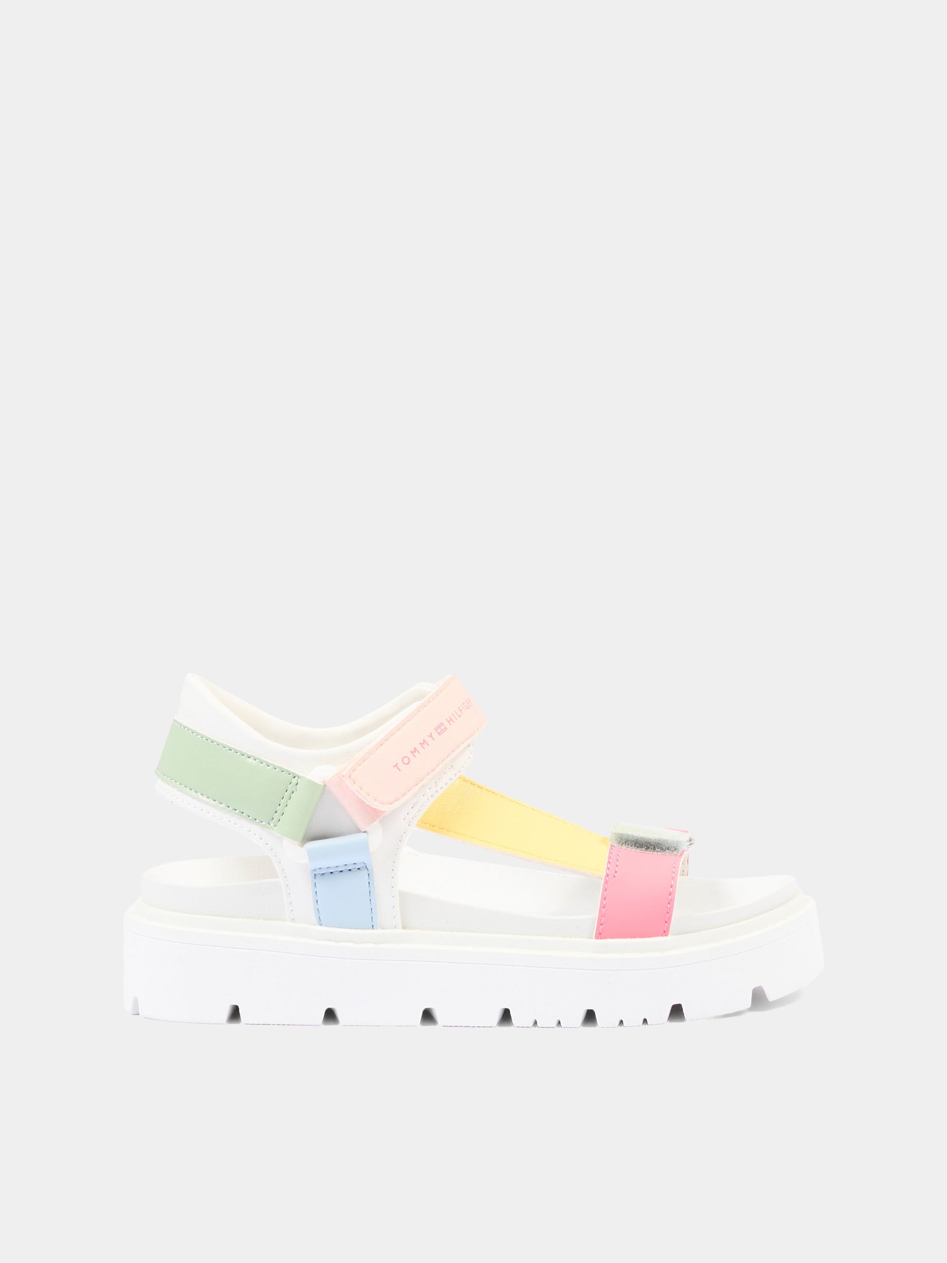 Sandali multicolor per bambina con logo,Tommy Hilfiger Junior,T3A2 34286 0326Y913