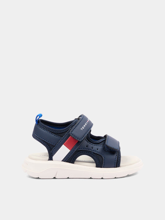Sandali blu per bambino con logo,Tommy Hilfiger Junior,T1B2 34386 1591800