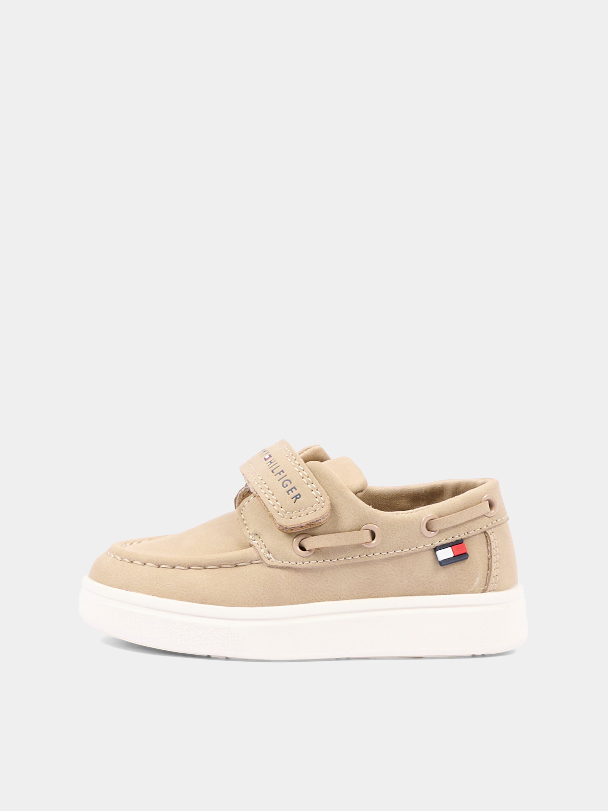 Mocassini beige per bambino con logo,Tommy Hilfiger Junior,T1B4 34340 0315500