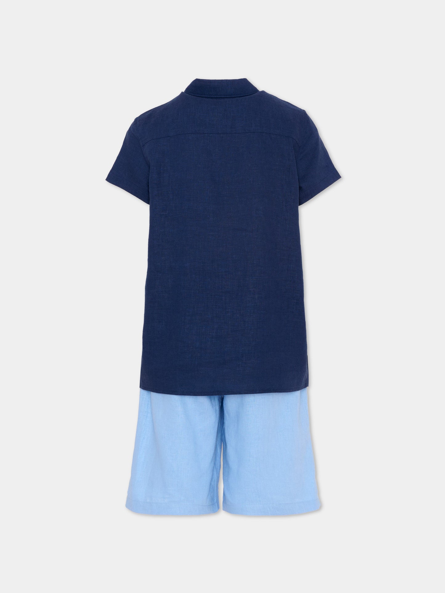 Completo blu per bambino con levriero,Trussardi Junior,TBP26019CL BLUE ESTATE