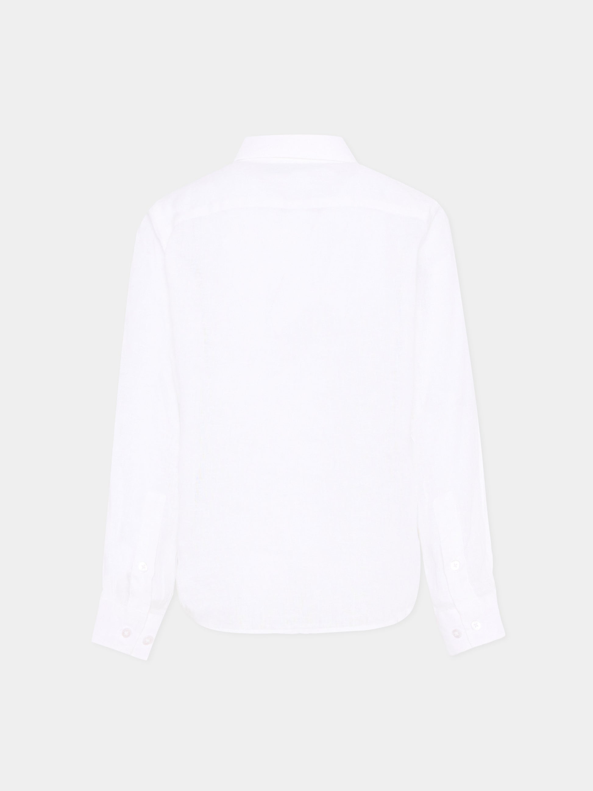 Camicia bianca per bambino con levriero,Trussardi Junior,TBP26065CA WHITE