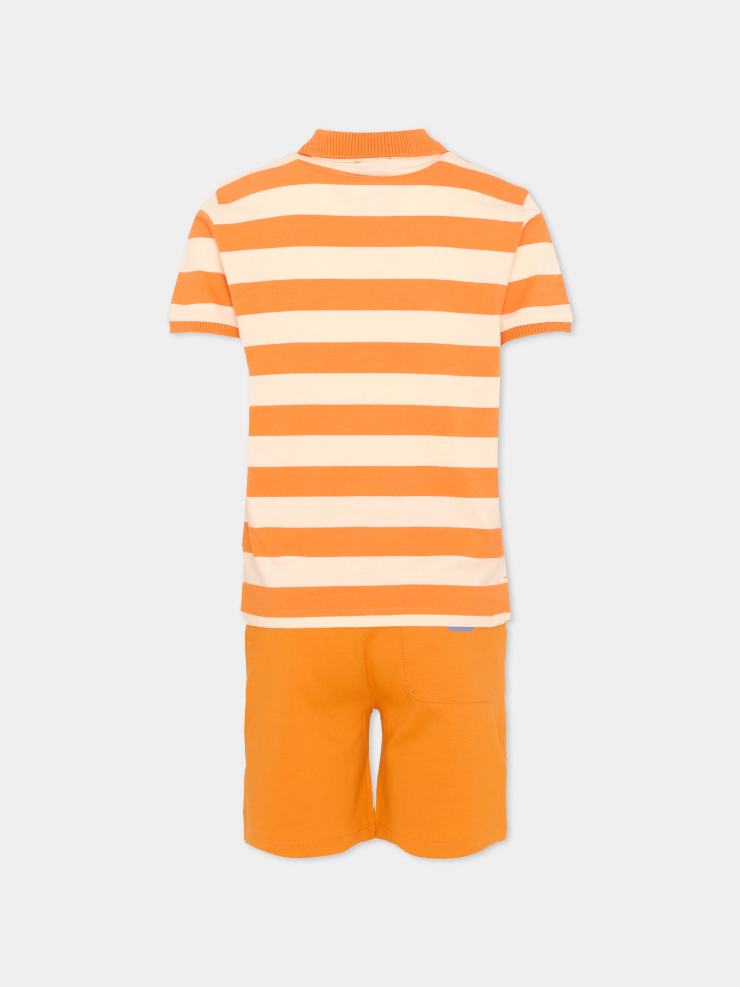 Completo sportivo arancione per bambino a righe,Trussardi Junior,TIP26082CJ ORANGE GOLDEN POPPY