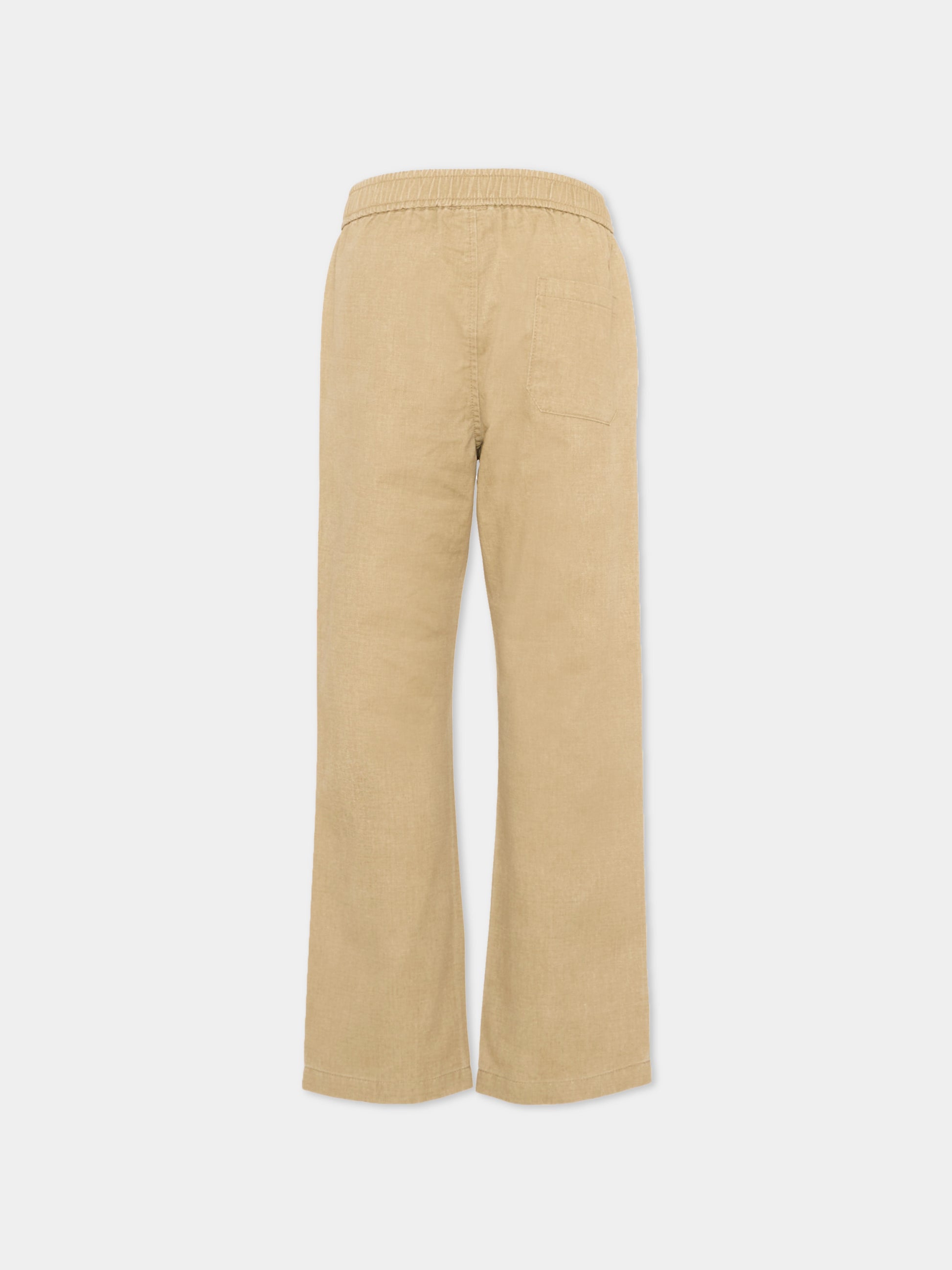 Pantalone marrone per bambino con levriero,Trussardi Junior,TIP26062PA BROWN INCENSE