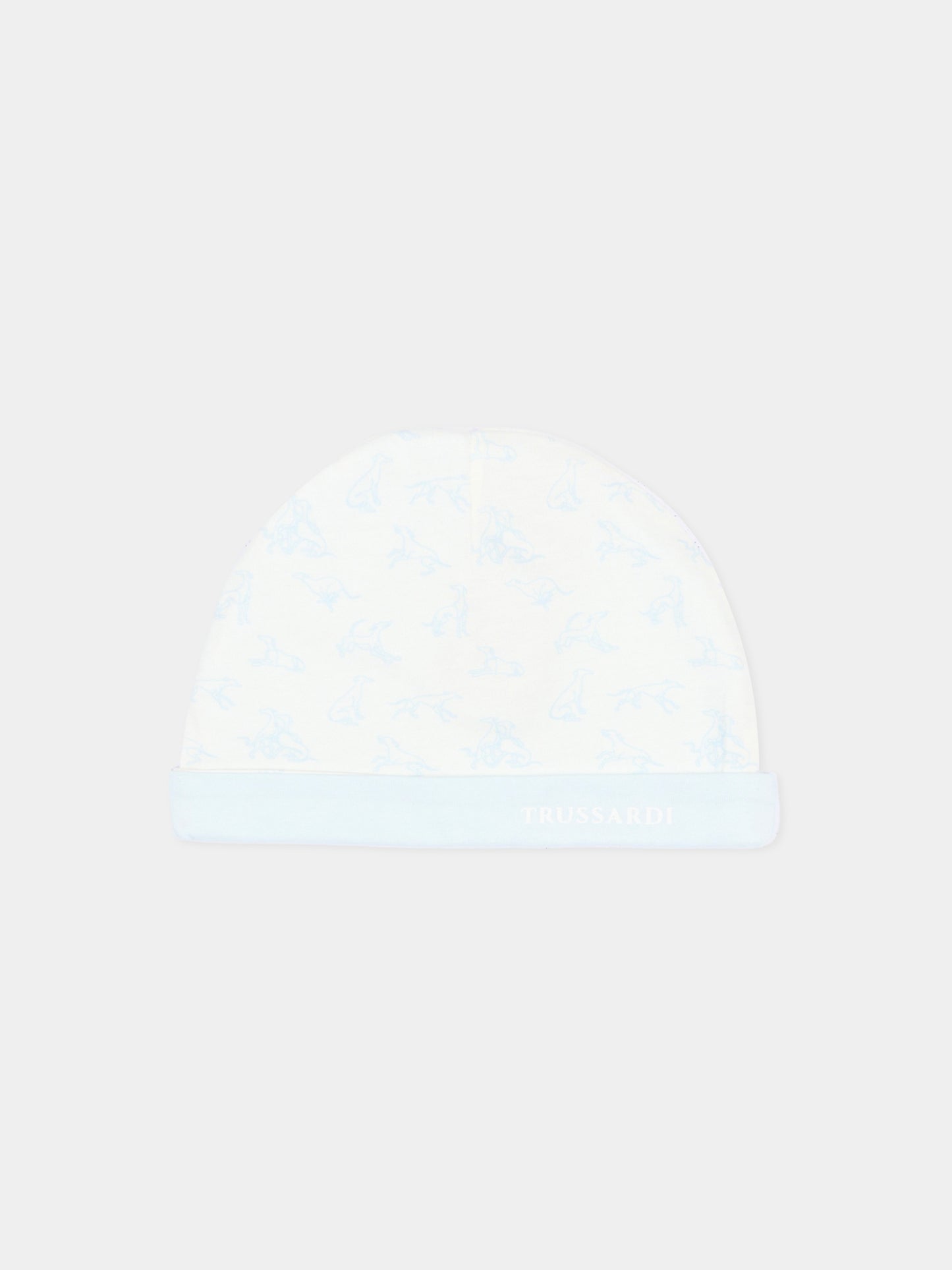 Set tutina avorio per neonato con levrieri,Trussardi Junior,TLP26003TU WHITE